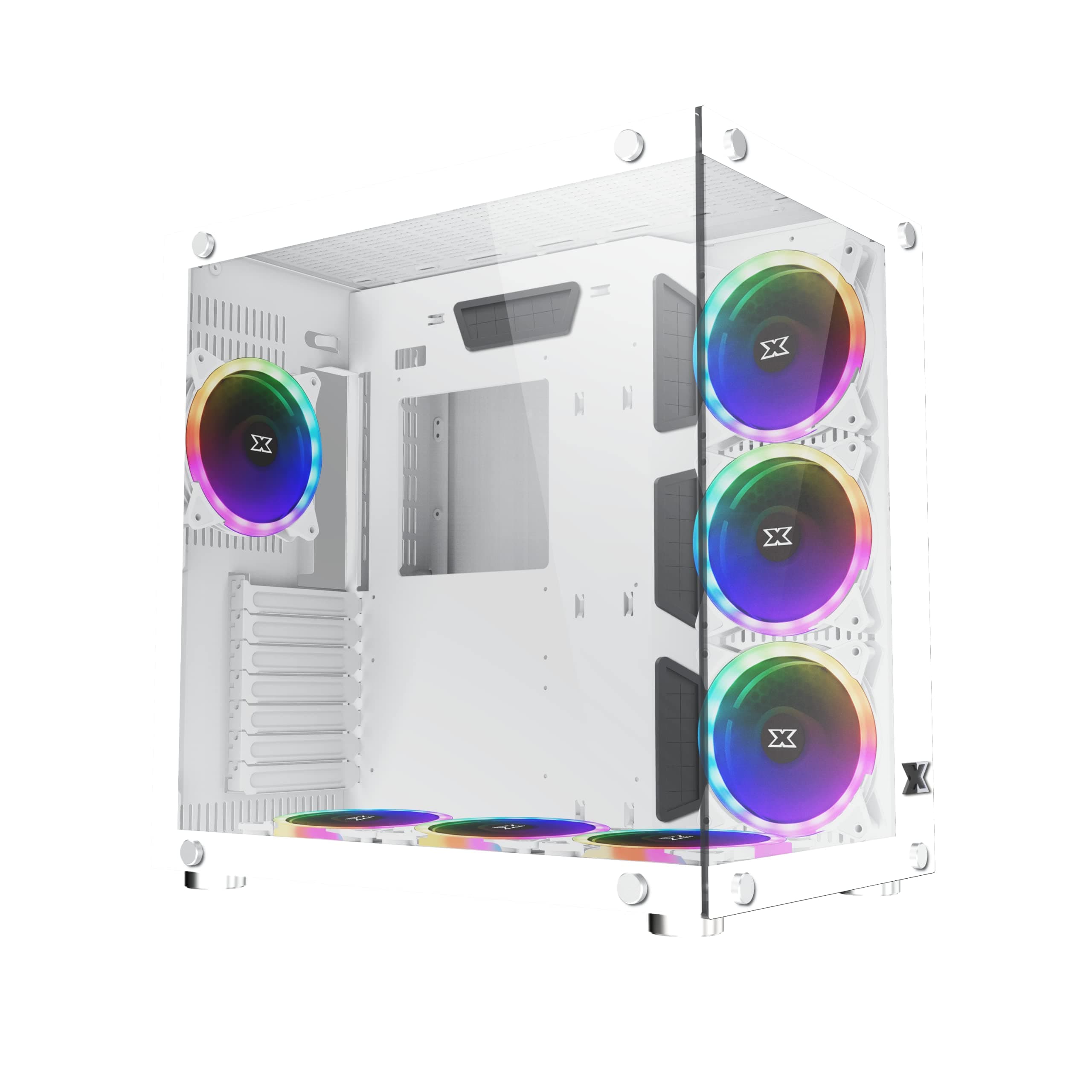 Xigmatek PC Case ATX Aquarius Plus Arctic with 7X AY120 (EN46430)