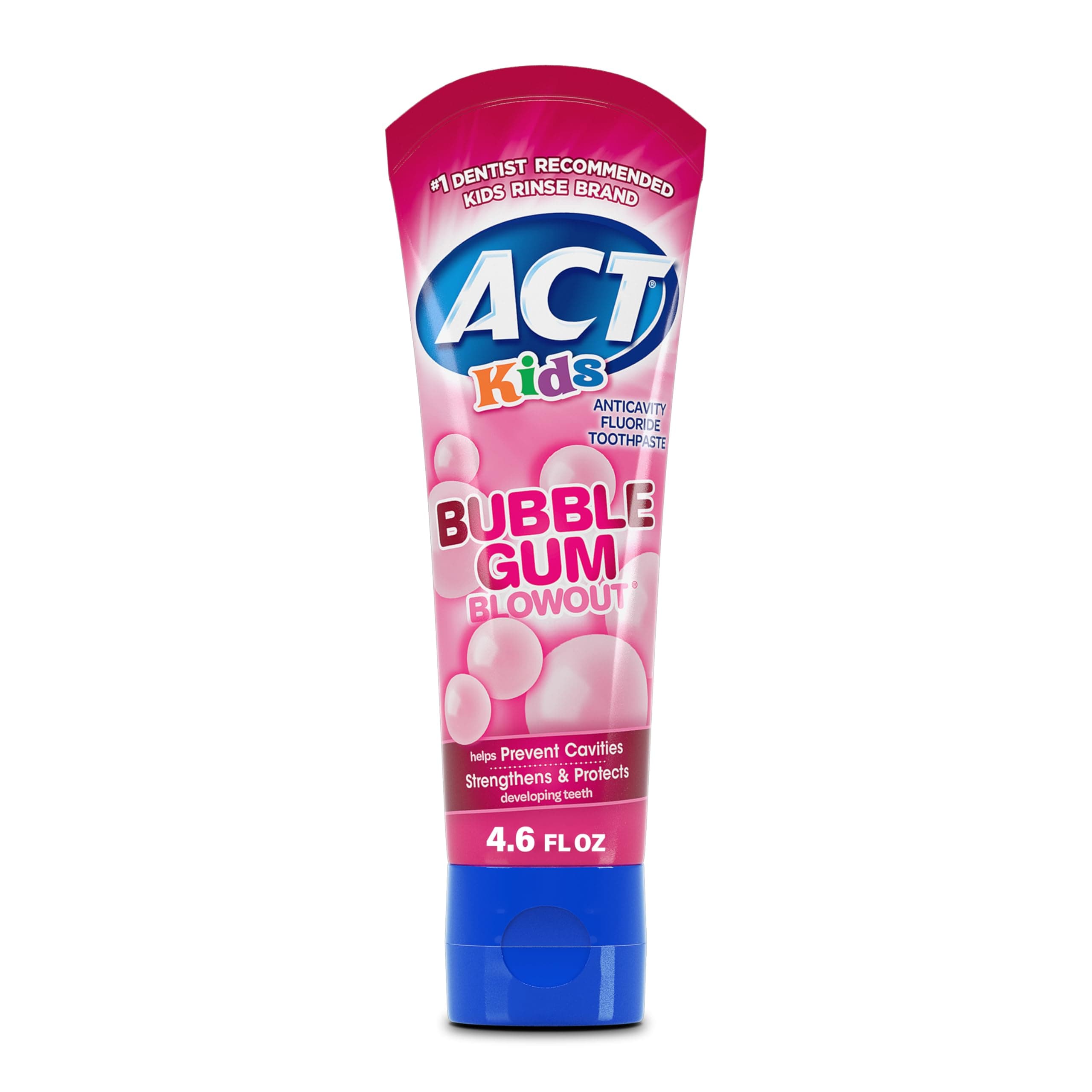 Act Kids Bubblegum Blowout Toothpaste, 4.6 Ounce
