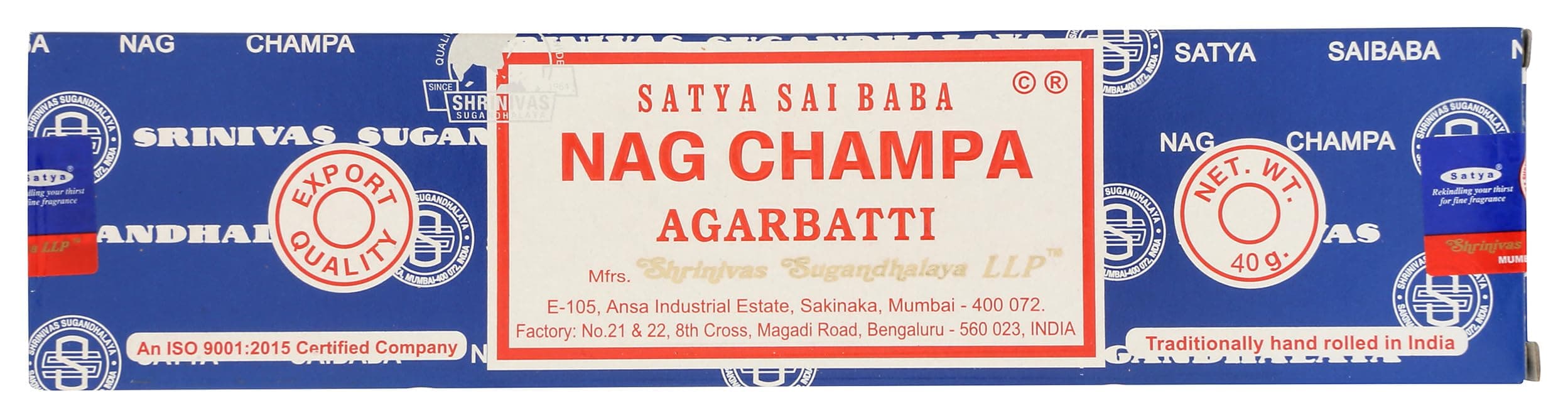 Sai Baba Nag Champa Incense, 1.41 Oz