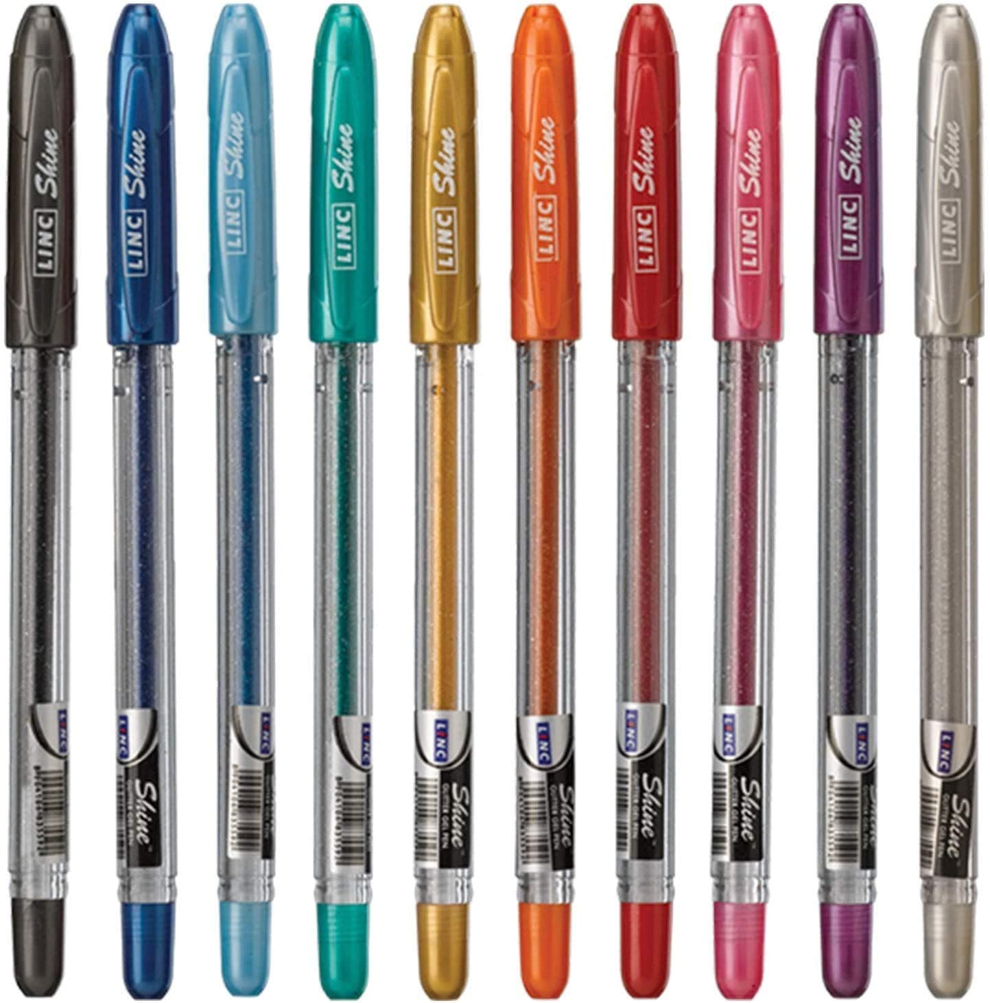 Shine glitter gel pen 10 pk - Assorted