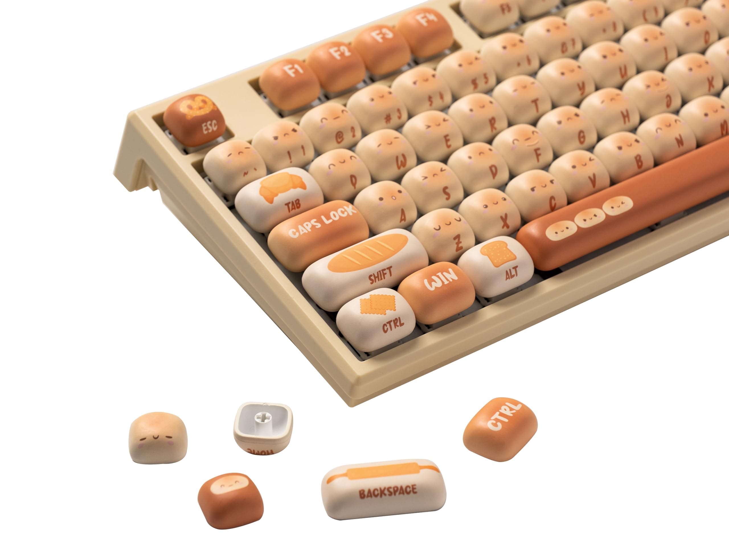 PBT Keycaps Set, Bun Wonderland MOG Profile 138-Key Keycaps for Mechanical Keyboards