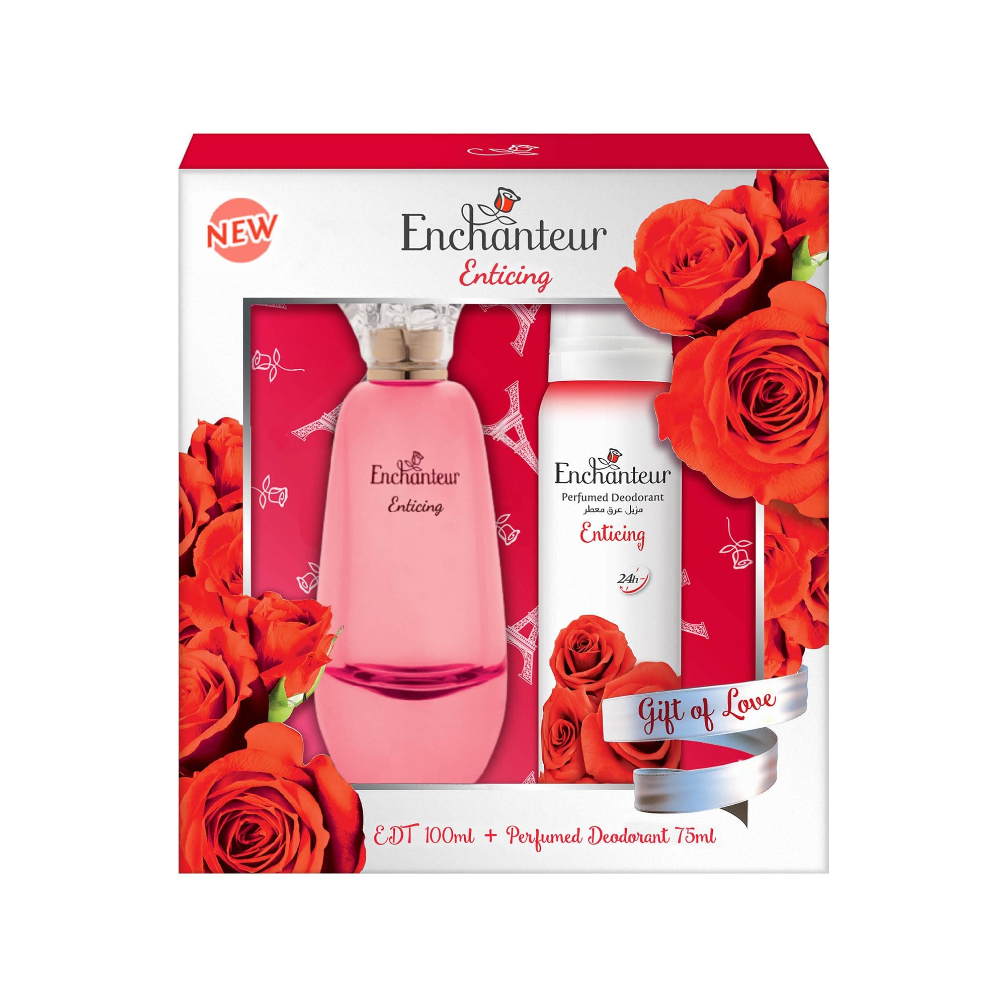 Enticing Giftpack Edt 100ml + Body Mist 75ml | Long Lasting Floral Fragrance | Perfect For Gifting Or Personal Use