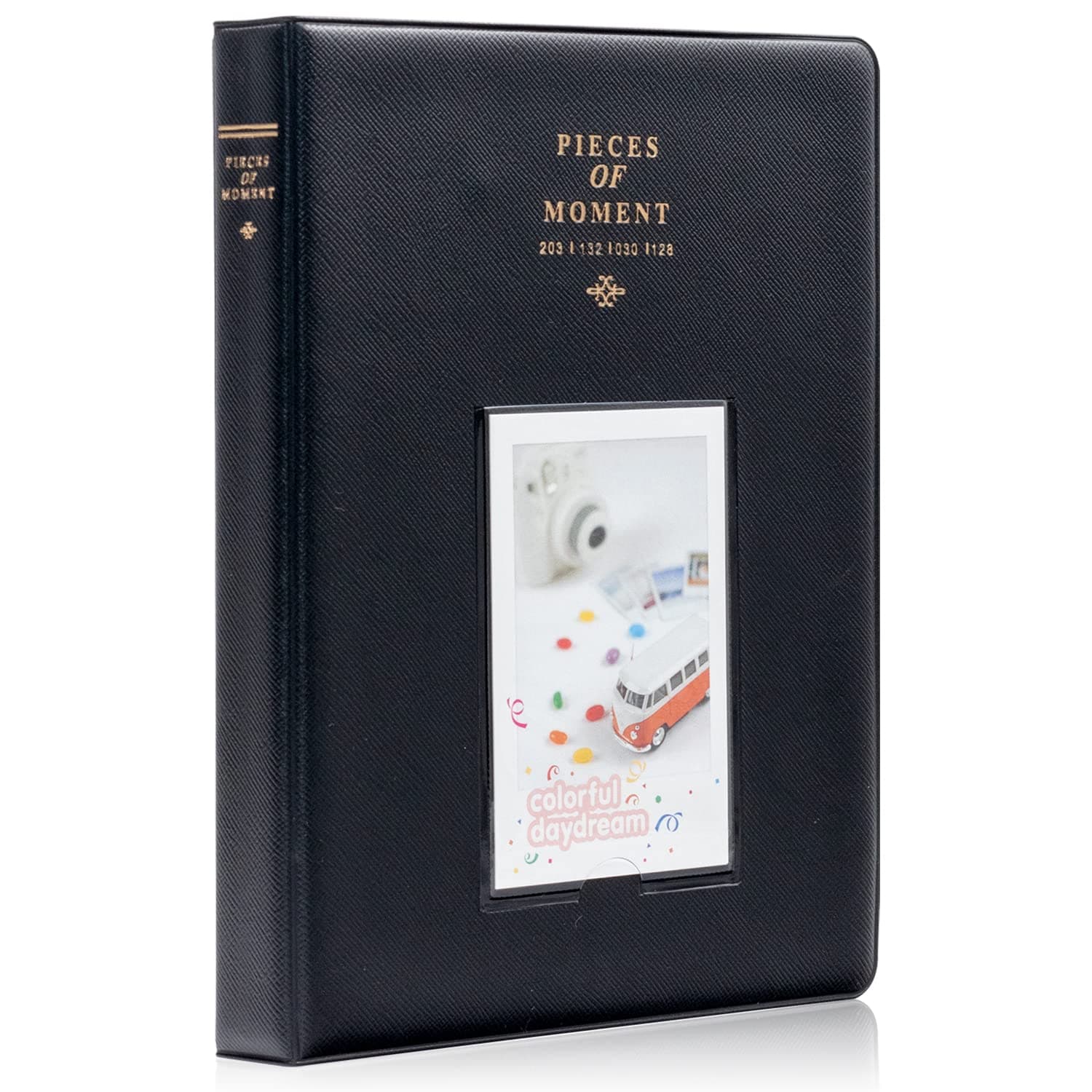 Ablus 128 Pocket Mini Photo Album - Fits Fujifilm Instax, Polaroid Snap, Kodak Mini Film (Black)