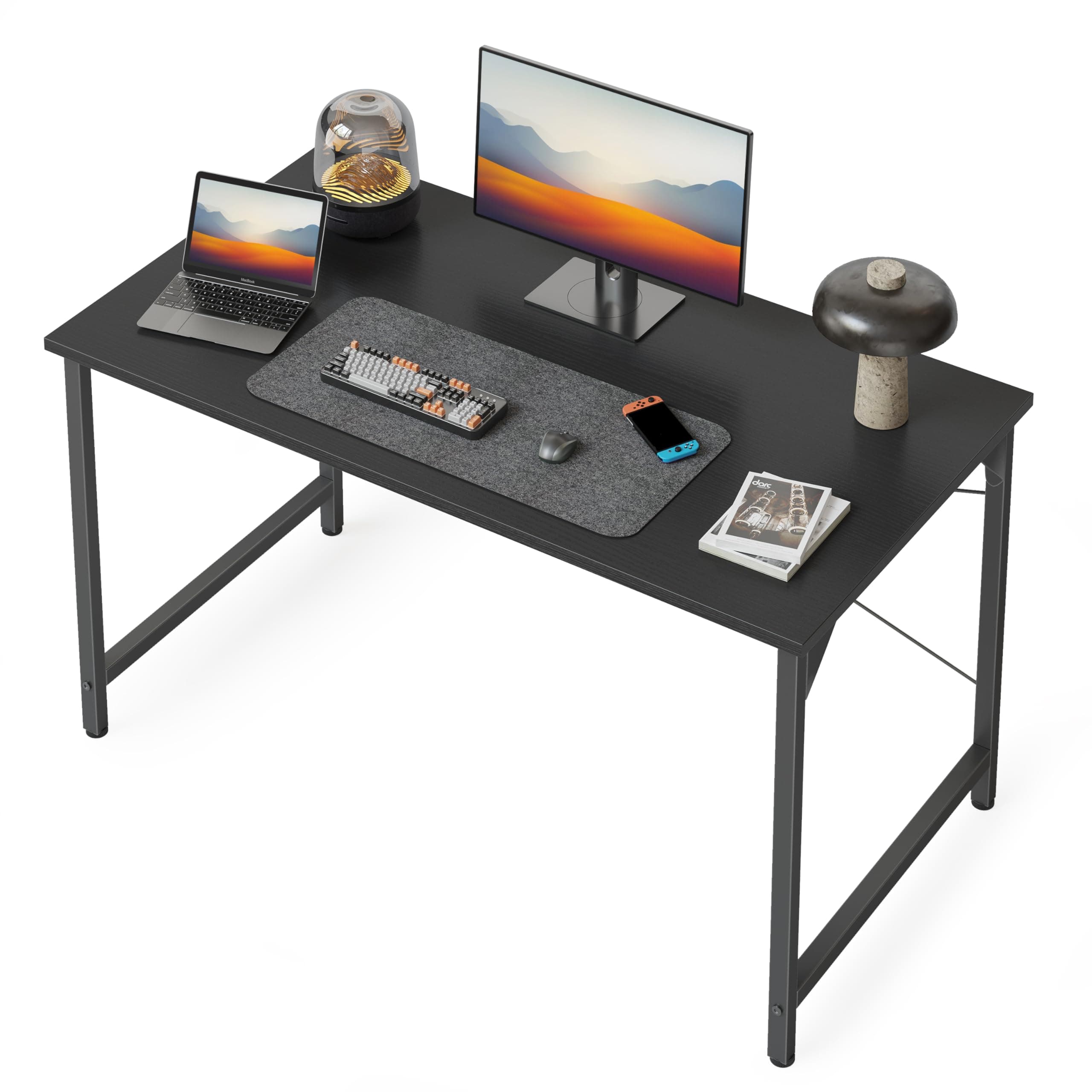 BANTI Computer Desk, 40 inch Home Office Desk, Modern Simple Style PC Table for Home, Office, Study, Writing, Black