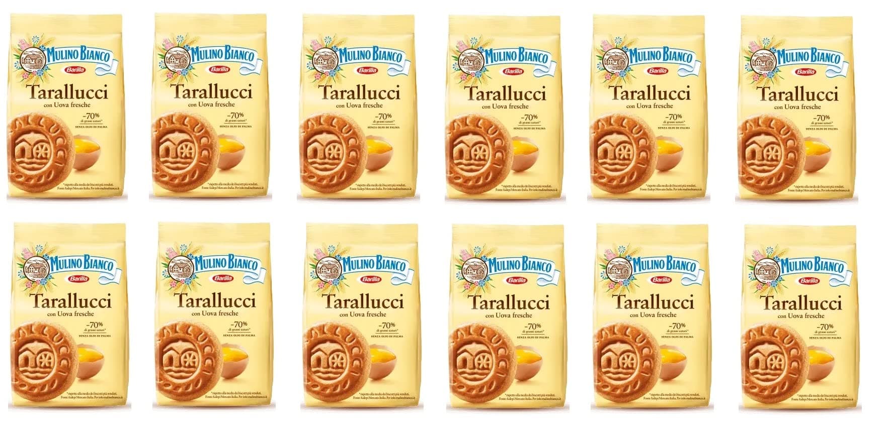12x Mulino Bianco Tarallucci Italian Biscuits Cookies 400g