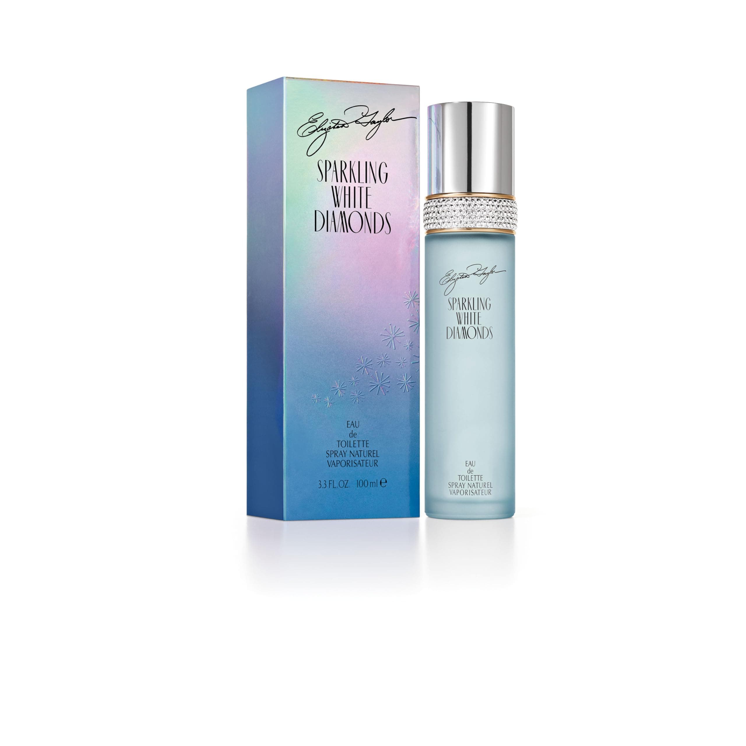 Elizabeth Taylor Women's Perfume, Sparkling White Diamonds, Eau De Toilette EDT Spray, 3.3 Fl Oz