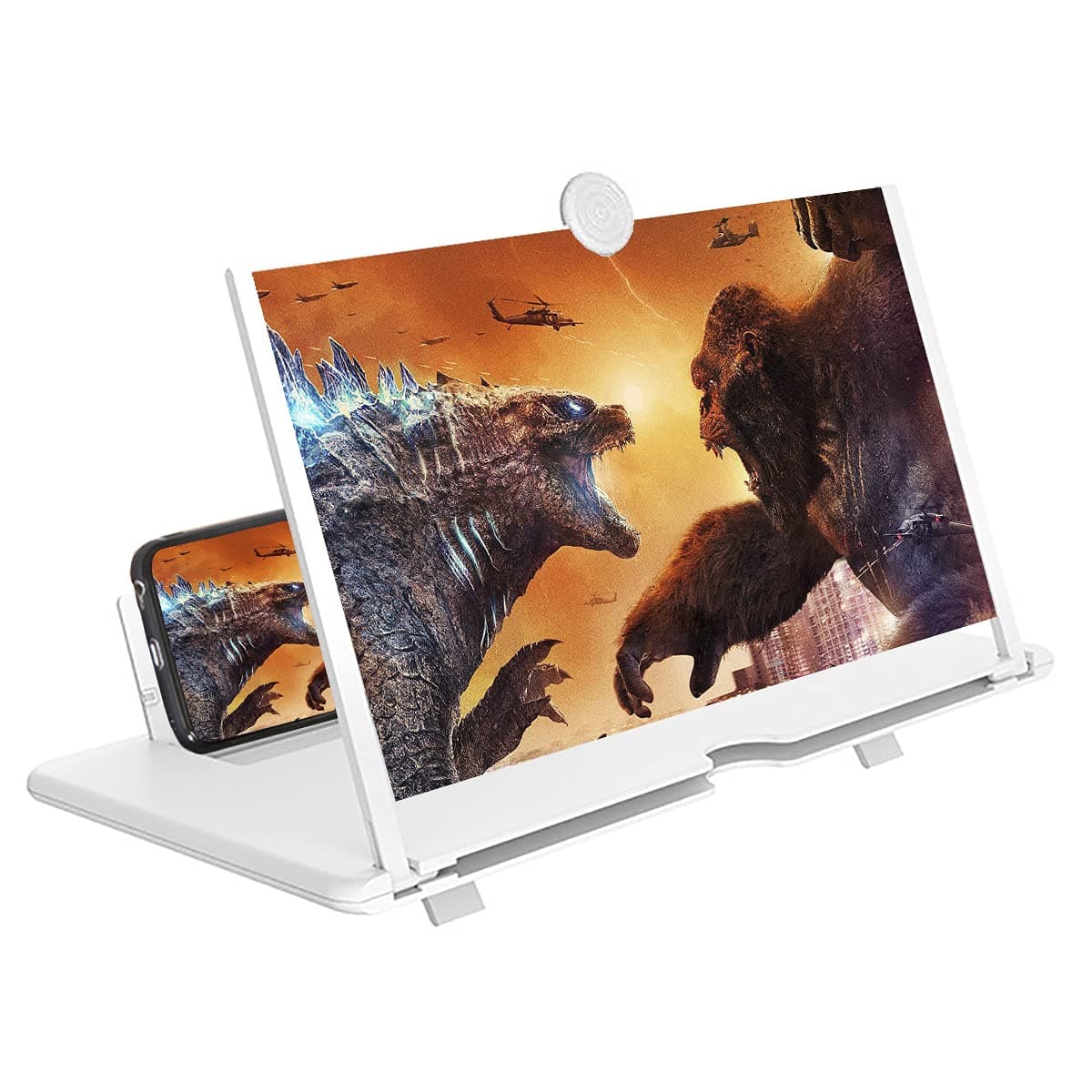 16 inch Phone Screen Magnifier, Screen Magnifier for Cell Phone, Smartphone Foldable Screen Magnifier, Mobile Phone Amplifier Fit for All Smartphone Black