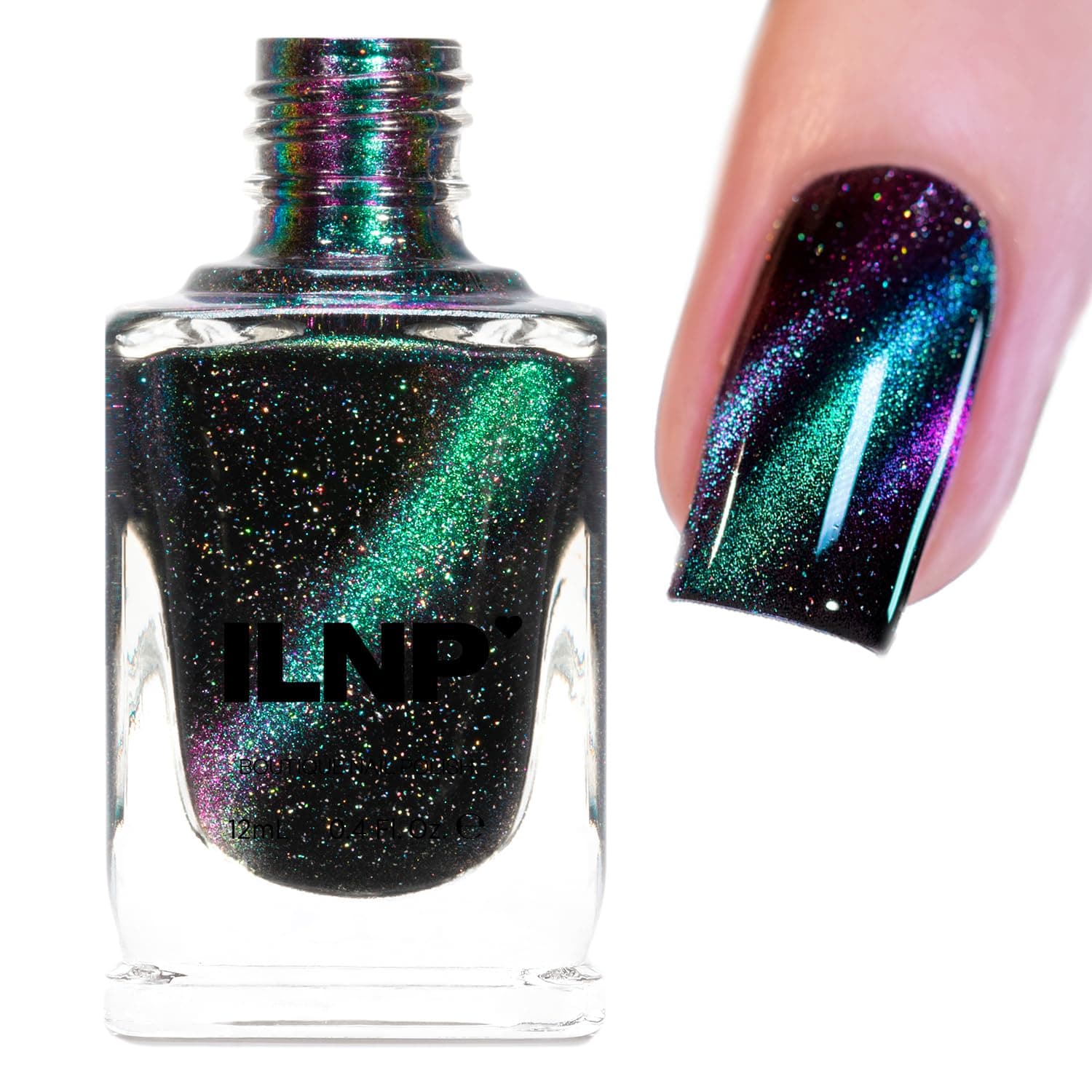 ILNP Deep Space - Teal to Purple Magnetic Holographic Nail Polish