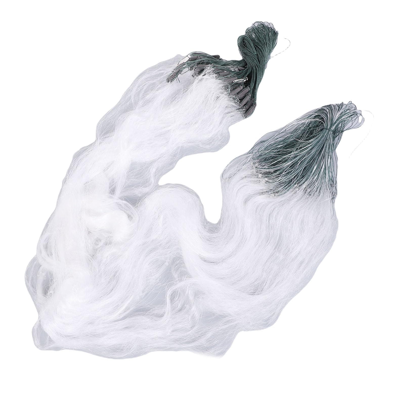 Heavy Duty Fishing Net 3 Layers, 50m Long x 1.5m High Cast Net with Floats, Nylon Monofilament Mesh for Bait Fishing, Freshwater & Saltwater Fishing Accessories (4 Finger)