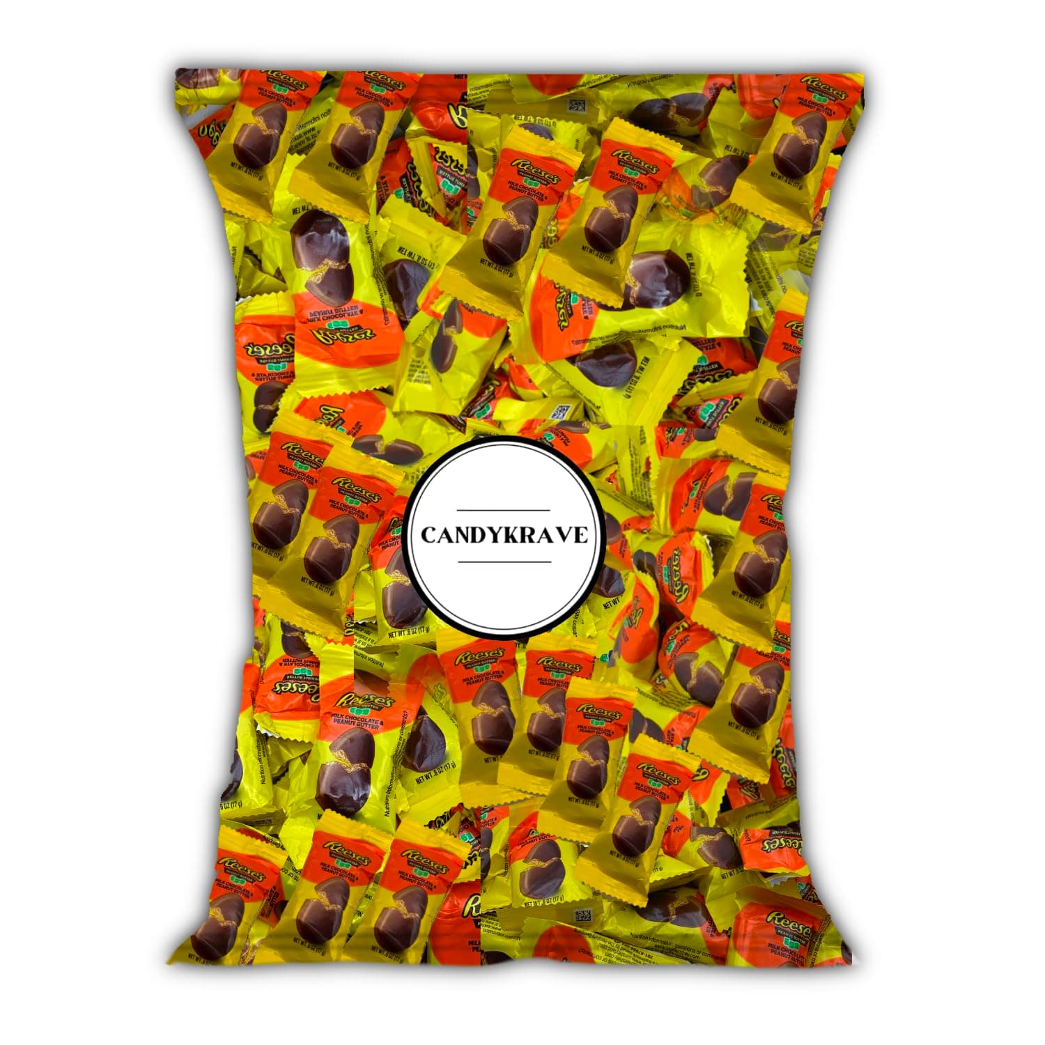 CandyKrave Reeses Peanut Butter Eggs Individually Wrapped- Reese's Easter Eggs Milk Chocolate Snack Size Confections - Reeses Eggs for Kids and Easter (6 lb, Peanut Butter Eggs Bulk)
