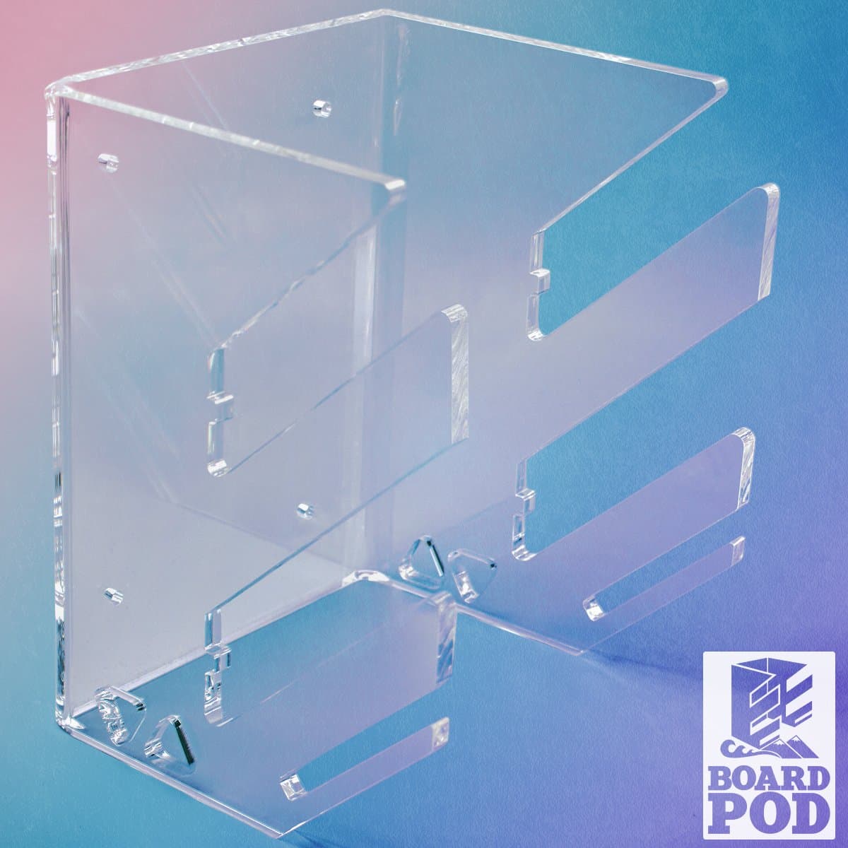 Wandkings BOARDPOD TWIN, 2-way wall mount for 2 kiteboards, longboards, skateboards, snowboards, wakeboards and more