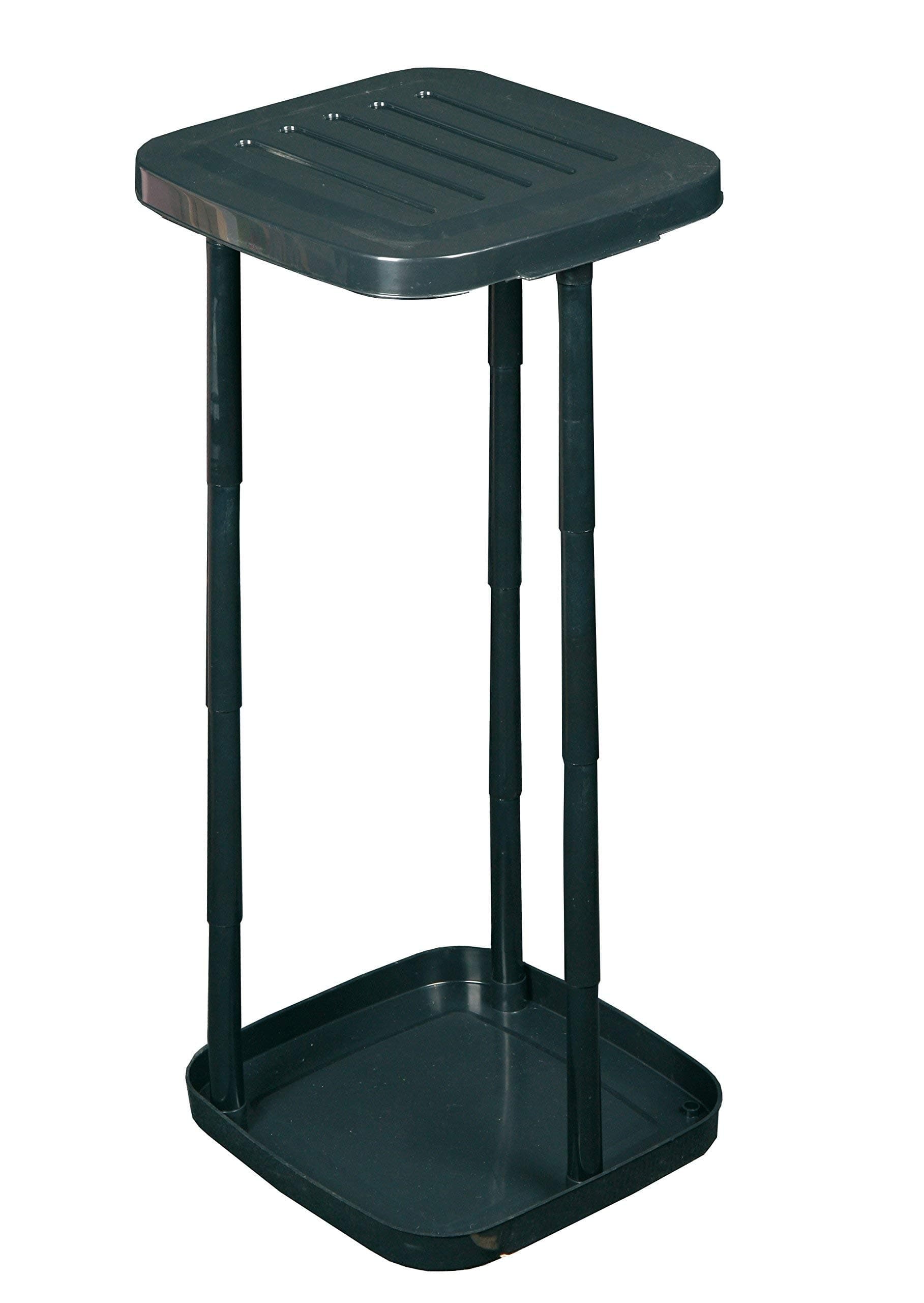 Plast Team Unisex Ekologica Noir Plast Team Garbage Bag Holder with Lid, Black, One Size UK