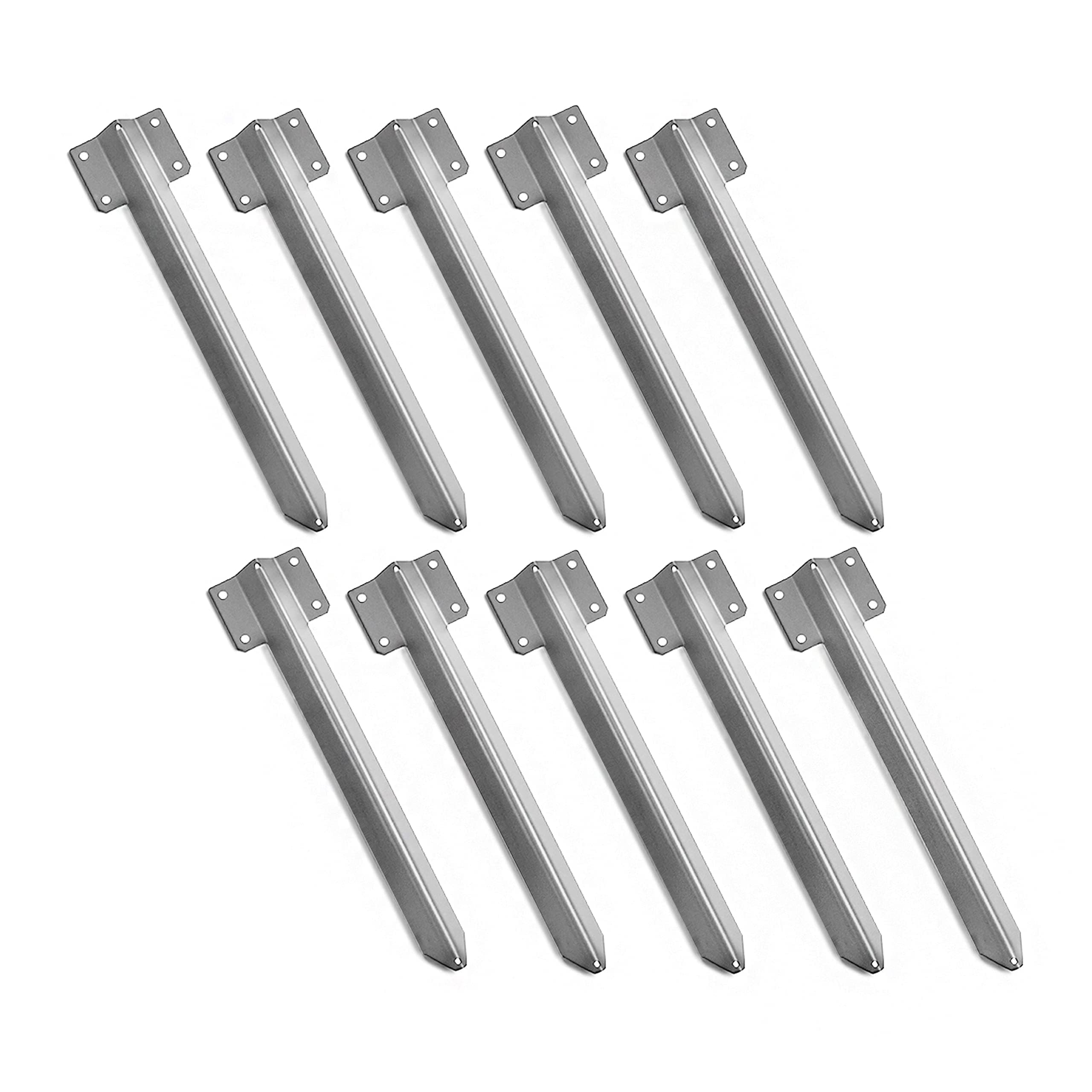 Pack of 10 x Timber Railway Sleeper Connecting Planters Retaining Walls Driveway Path Straight Edge Edging Bracket Heavy Duty - British Galvanised Steel