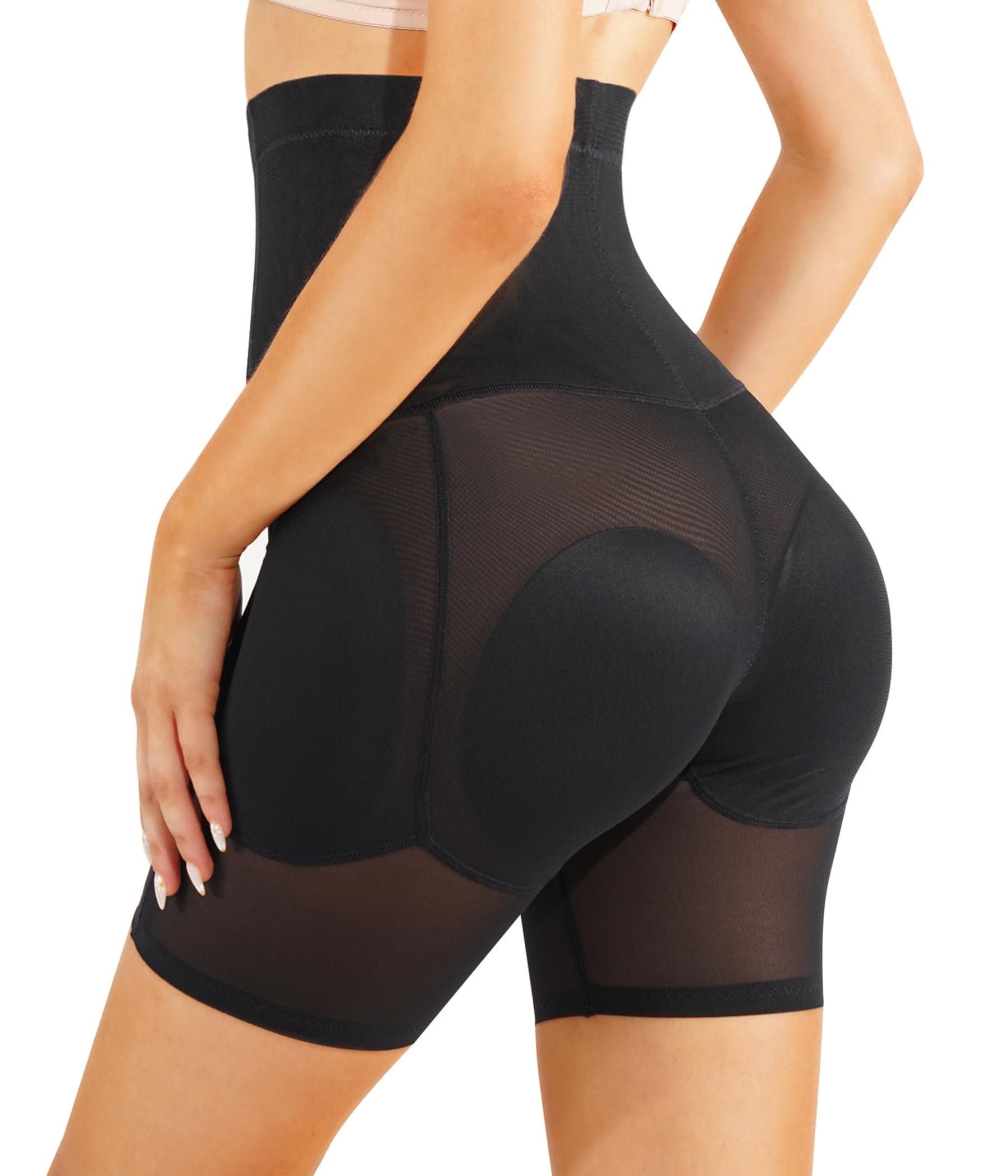 Irisnaya Women Shapewear Control Panties Body Shaper Butt Lifter Padded Hip Enhancer Seamless Underwear Hi- Waist Short