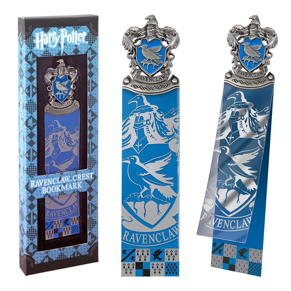 The Noble Collection Harry Potter Ravenclaw Crest Bookmark - 6.7in (17cm) Die Cast Metal, PVC and Card Bookmark - Officially Licensed Film Set Movie Gifts Stationery