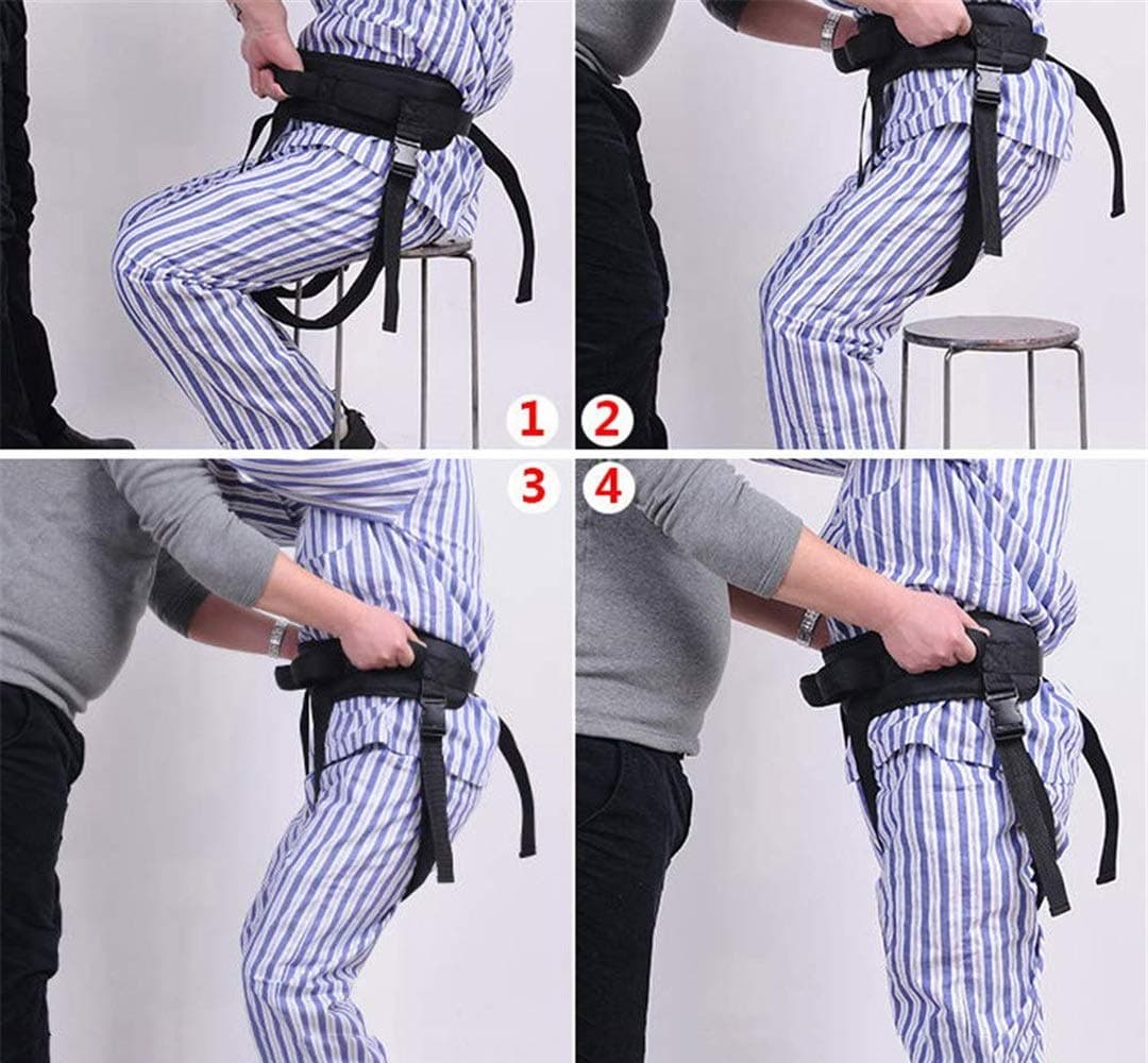 GxYue Walking Frames Transfer Belt with Leg Loops - Safety Gait Assist Device for Transferring Patient from Wheelchair to Bed,Bathtub,Toilet,Car