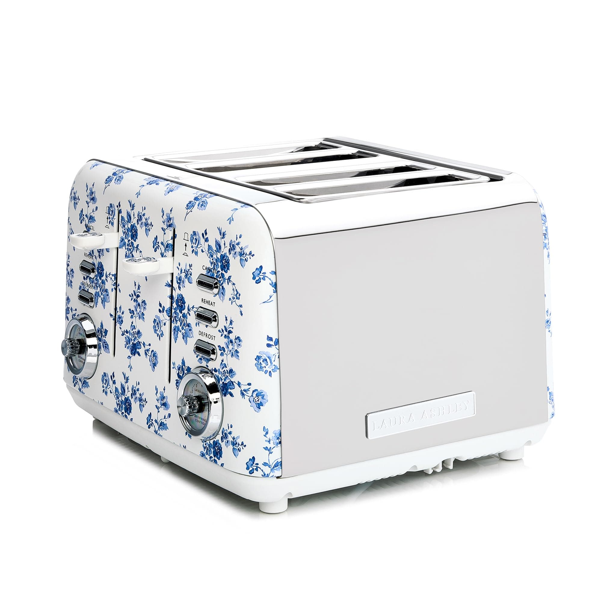 VQ Laura Ashley Stainless Steel 4 Slice Toaster China Rose