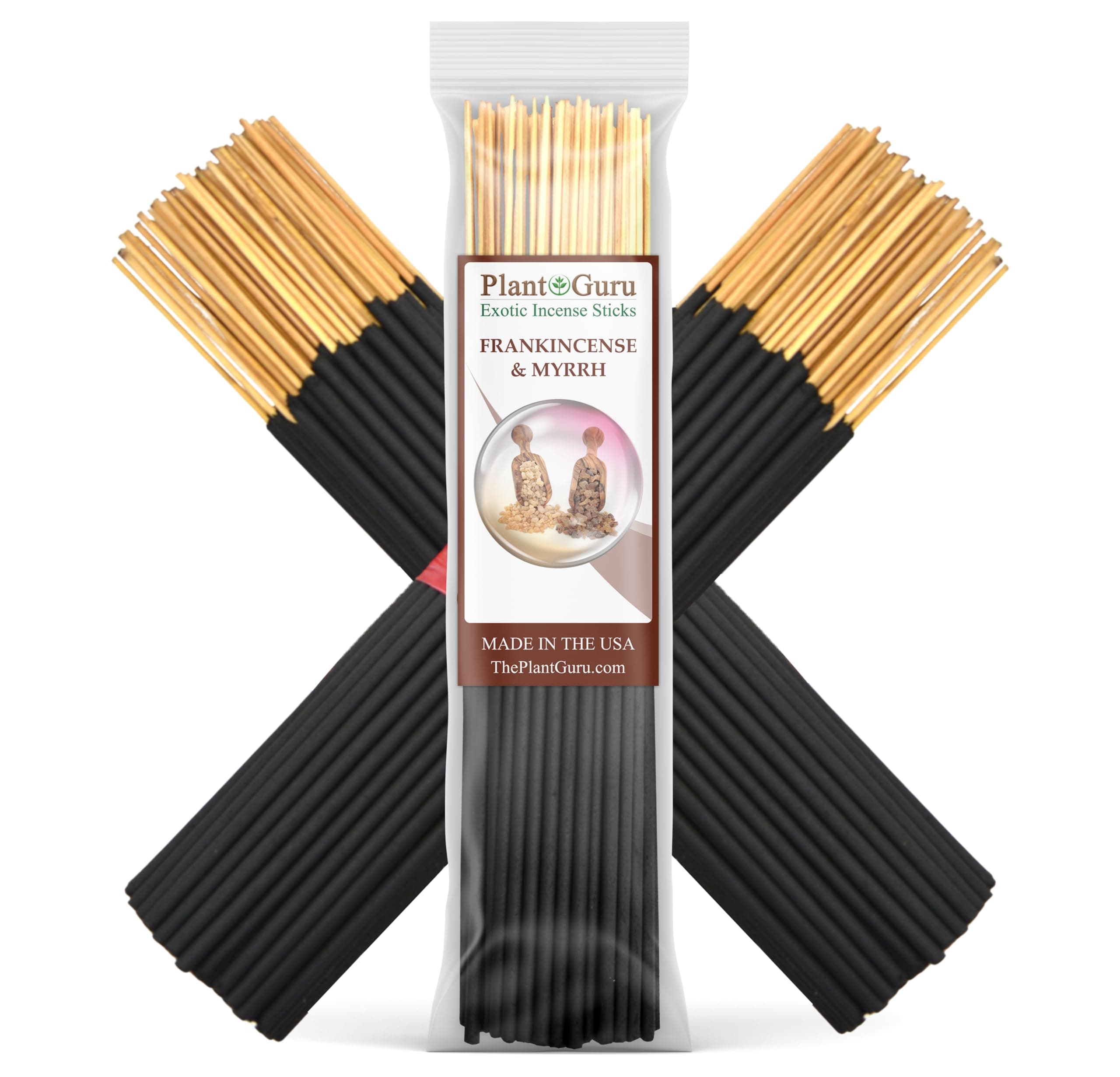 Frankincense and Myrrh Exotic Incense Sticks 7 Inch - Bulk 1 Bundle 85 to 100 Sticks - Natural 7" Long Lasting Aroma That Burns for 30 to 45 Minutes.