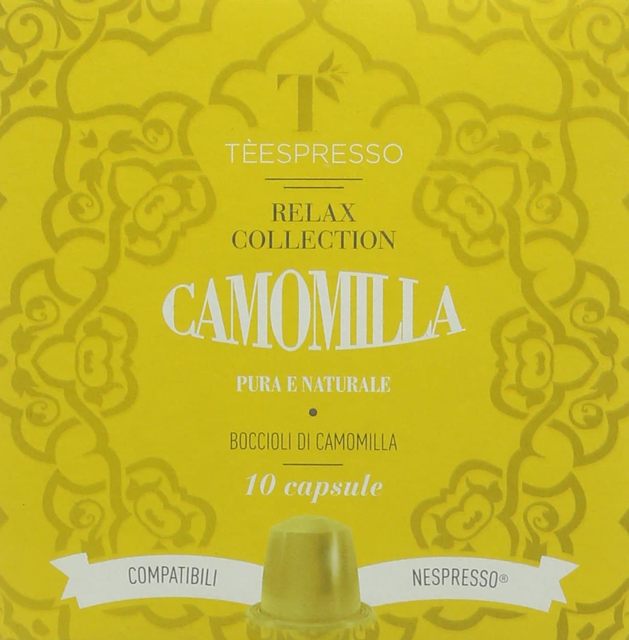 Teespresso Chamomile Nespresso Compatible Tea Capsules (Pack of 5, Total 50)
