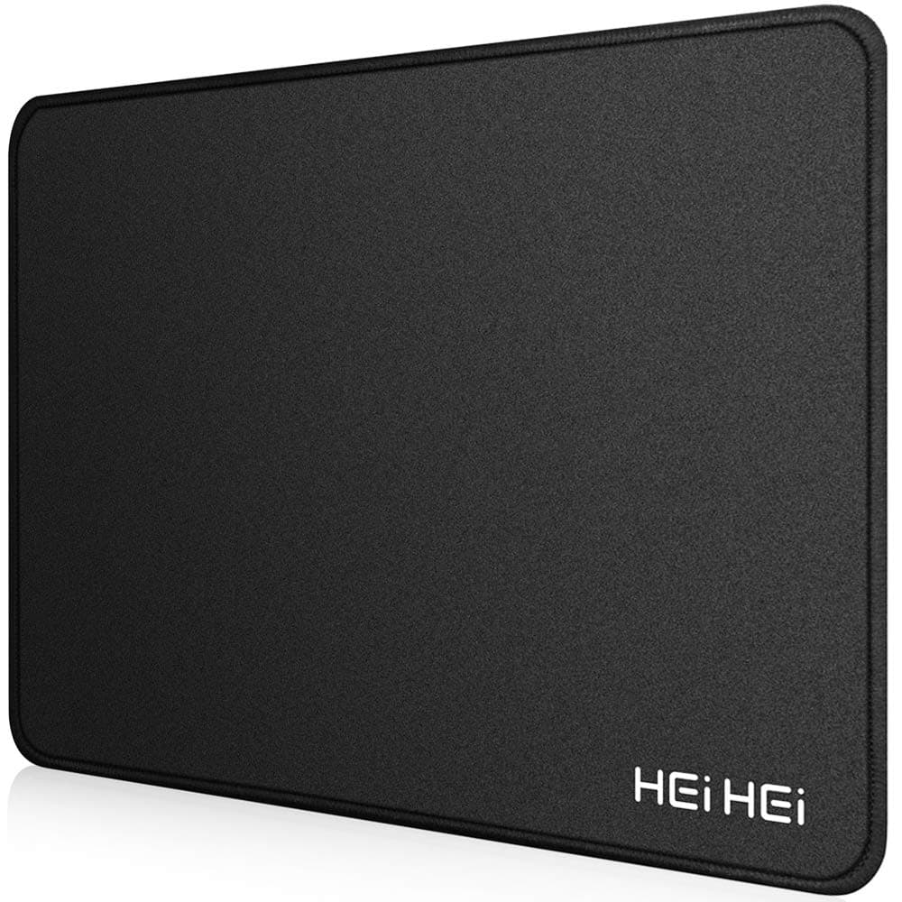 Mouse Pads,HEiHEi 11.4×8.66×0.16 inches Gaming Mouse Pads with Smooth Surface and Non-Slip Base Mouse Mat, Designed for Precise Control Office Mousepad 4MM Thick - Black