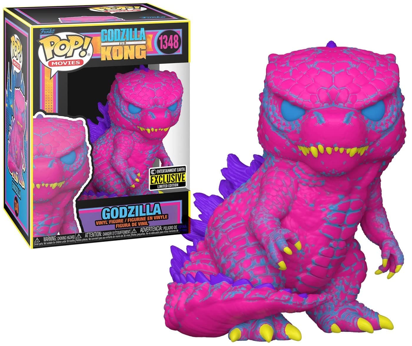Funko Pop! Movies: Godzilla V Kong - Godzilla - Blacklight - Godzilla Vs Kong - Amazon Exclusive - Collectable Vinyl Figure - Gift Idea - Official Merchandise - Toys for Kids & Adults - Movies Fans