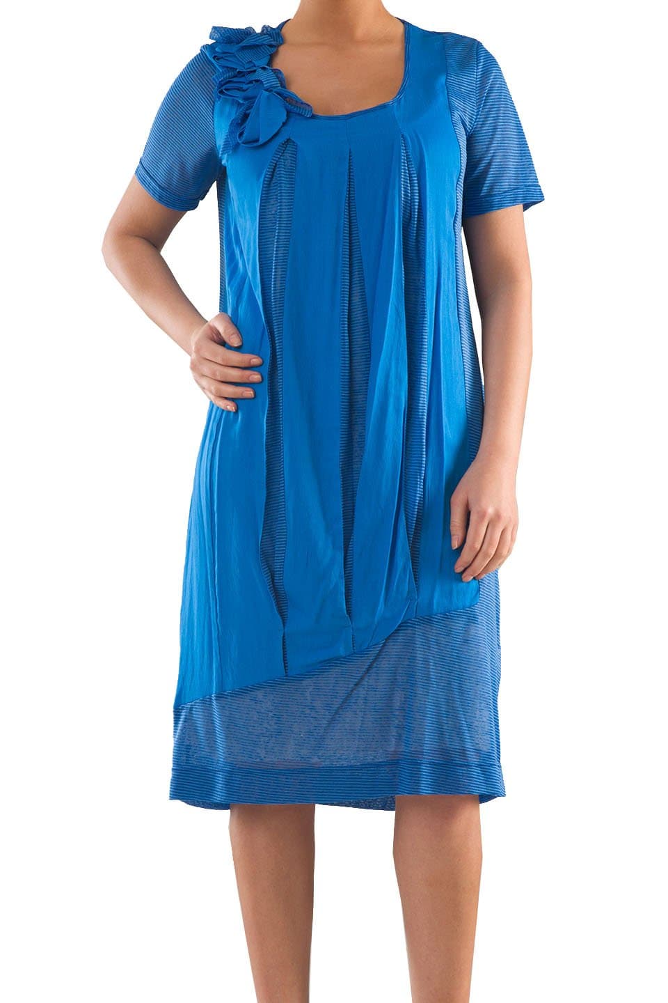 La Mouette Women's Plus Size Pleat-Crazy Dress - Available Sizes: 12, 14, 16, 18