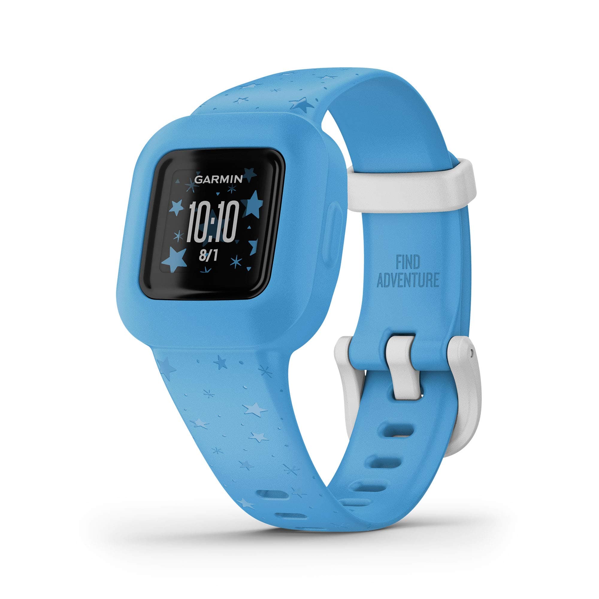 vivofit jr. 3, Fitness Tracker for Kids, Includes Interactive App Experience, Swim-Friendly, Up to 1-Year Battery Life, Blue Stars