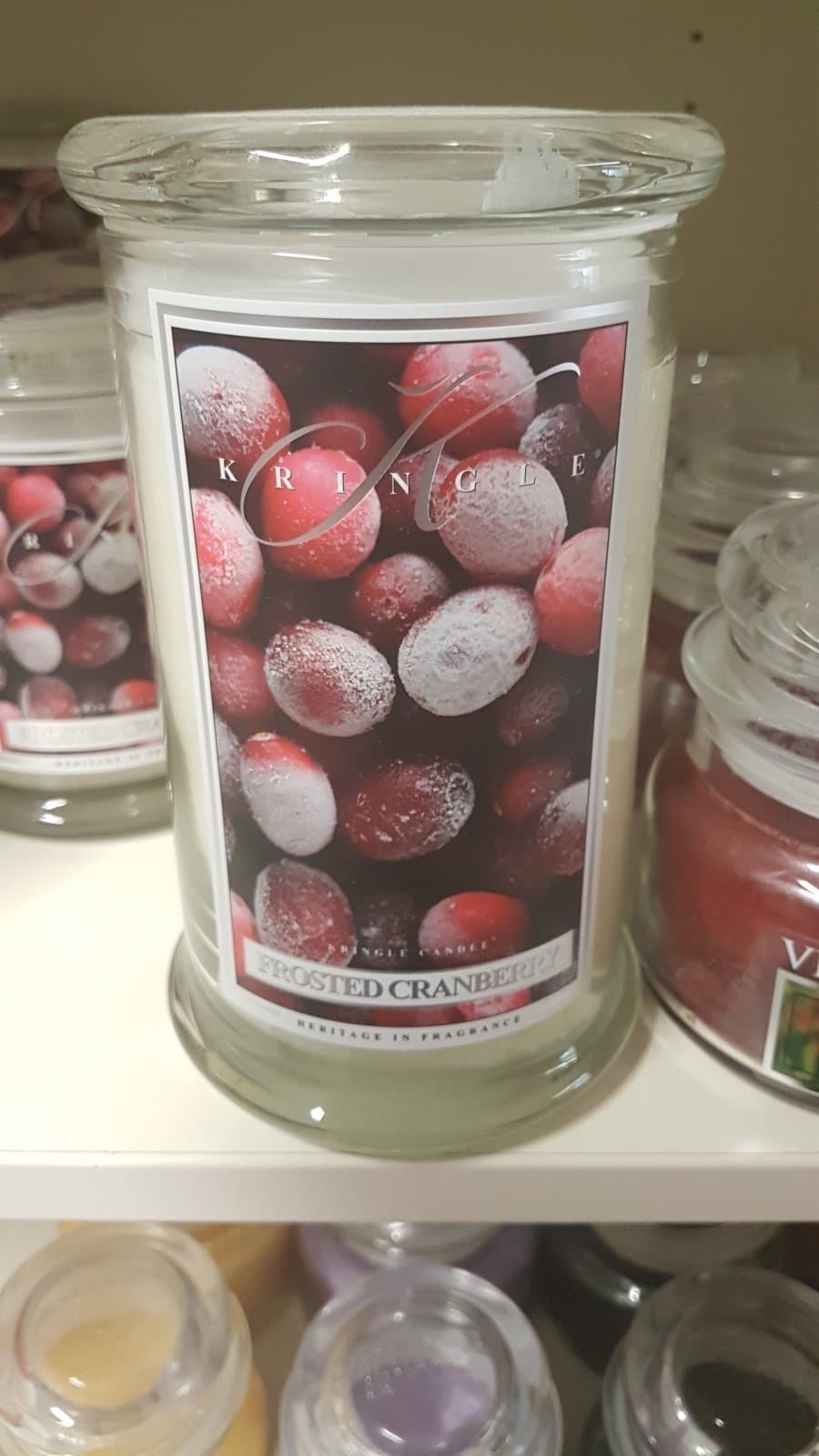 Kringle Candle – Kringle Candle Cranberry Large Scented 2 Wick Jar Candle