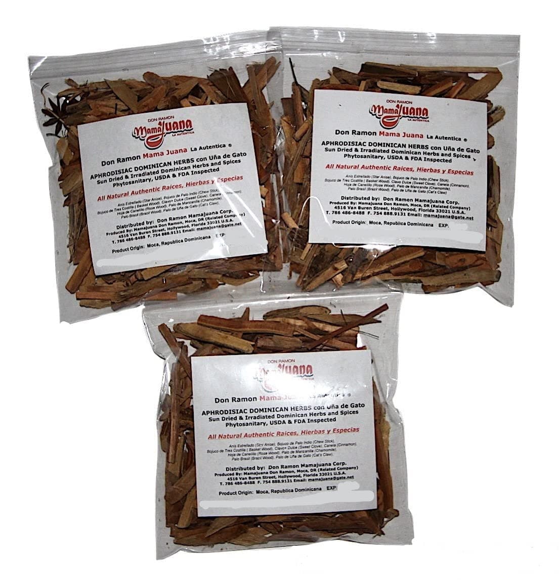 Don Ramon Mamajuana Aphrodisiac ORIGINAL Dominican Style w/Uña de Gato/Cat's Claw fills (1) 1/2 Gallon Jug or (3) 500 Bottles Priority Air 2-3 day Service Included