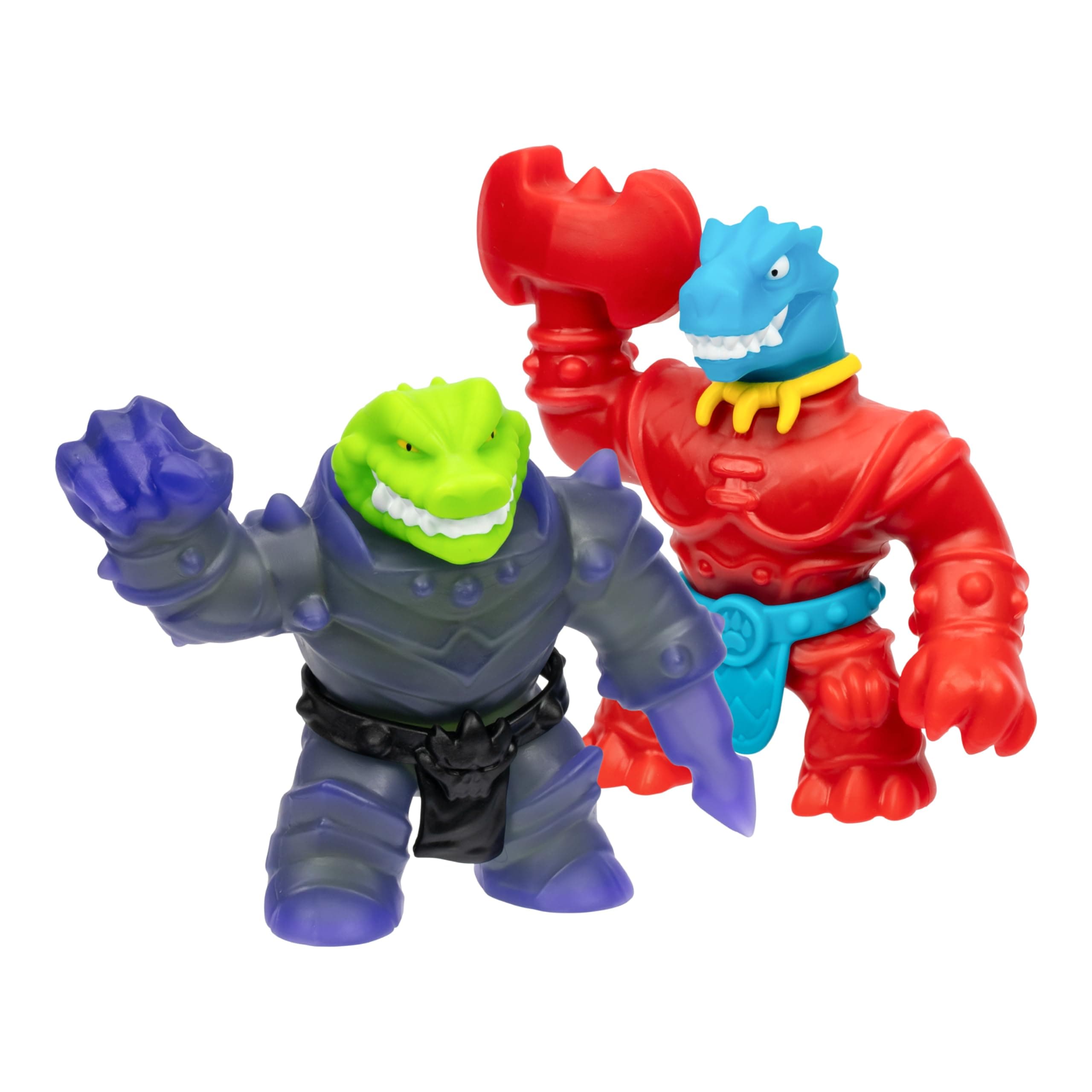 Smash Strikers Versus Pack, Tyro Vs Rock Jaw, Goo Filled Action Figures Armored with The Ultimate Smashing Fist Weapons, Stretch Them Up to 3 Times Their Size - Sensory Toys