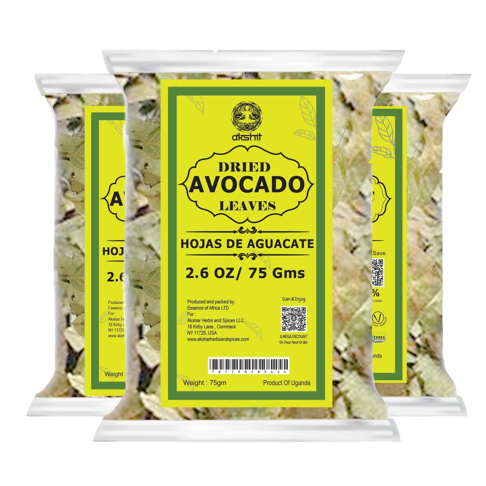 Akshit Dried Avocado Leaves, Leaf Tea, Hojas De Aguacate Secas, 7.8oz, Non-GMO. Perfect For Herbal Aromatic Leaf Tea, Italian & Mexican Dishes, Caffeine Free, Non GMO