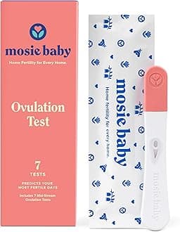 Mosie Baby Ovulation Predictor Kit, 7 Ovulation Test Strips, LH Surge Detection, Read Accurate Results Within 5 Minutes