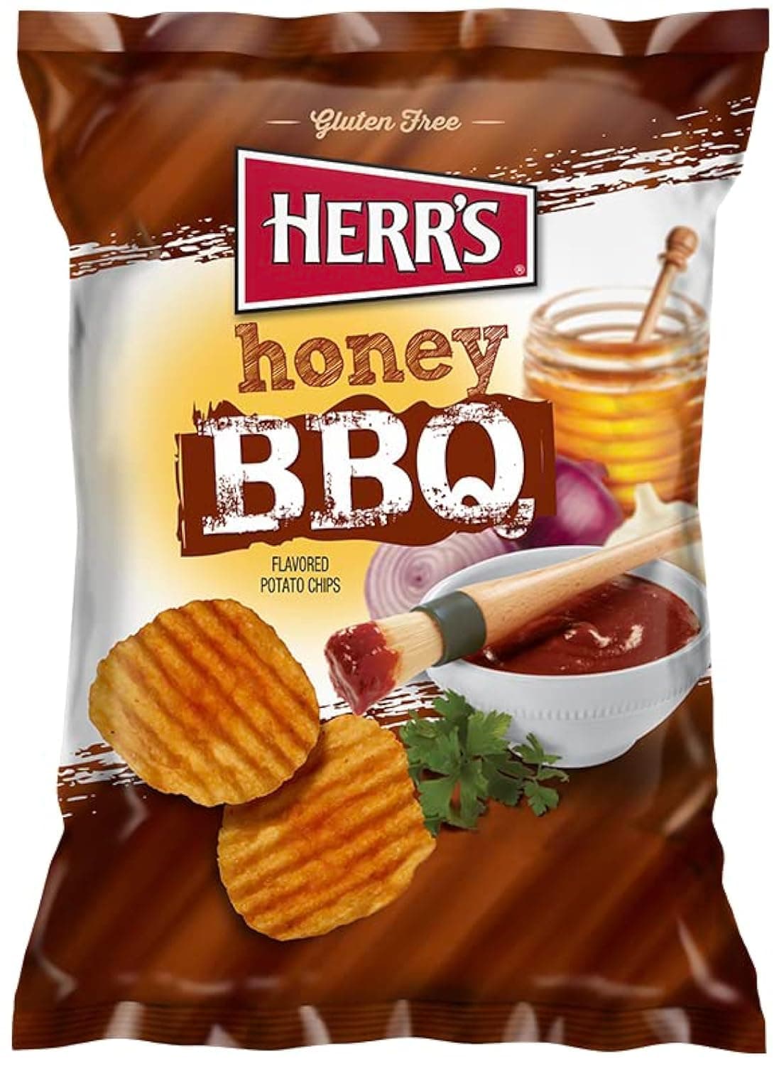 Honey BBQ Potato Chips, 1 Ounce (Pack of 42 Bags) – Sweet and Smoky Potato Chips – Perfect for School, Work, and Snack Time