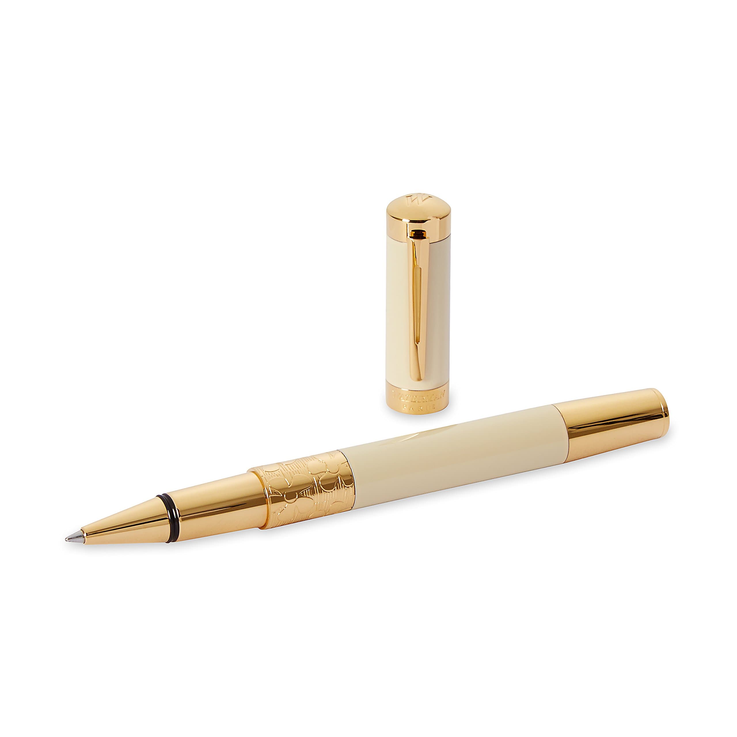 Waterman Elegance Ivory and Gold, Rollerball Pen with Fine Black refill (S0891370)