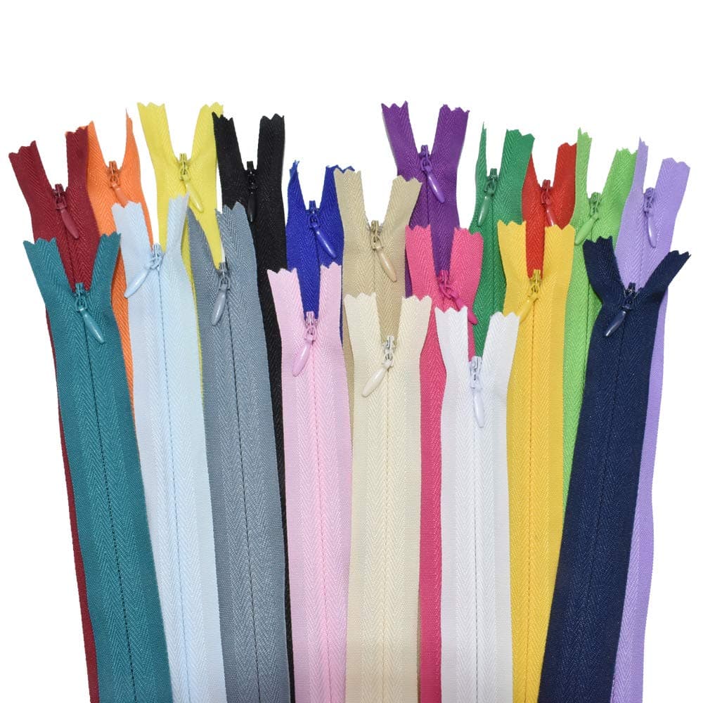 22Inch 40Pcs Nylon Invisible Zipper for Tailor Sewer Sewing Craft Crafter's Tools Garment Special 20 Colors (22Inch)