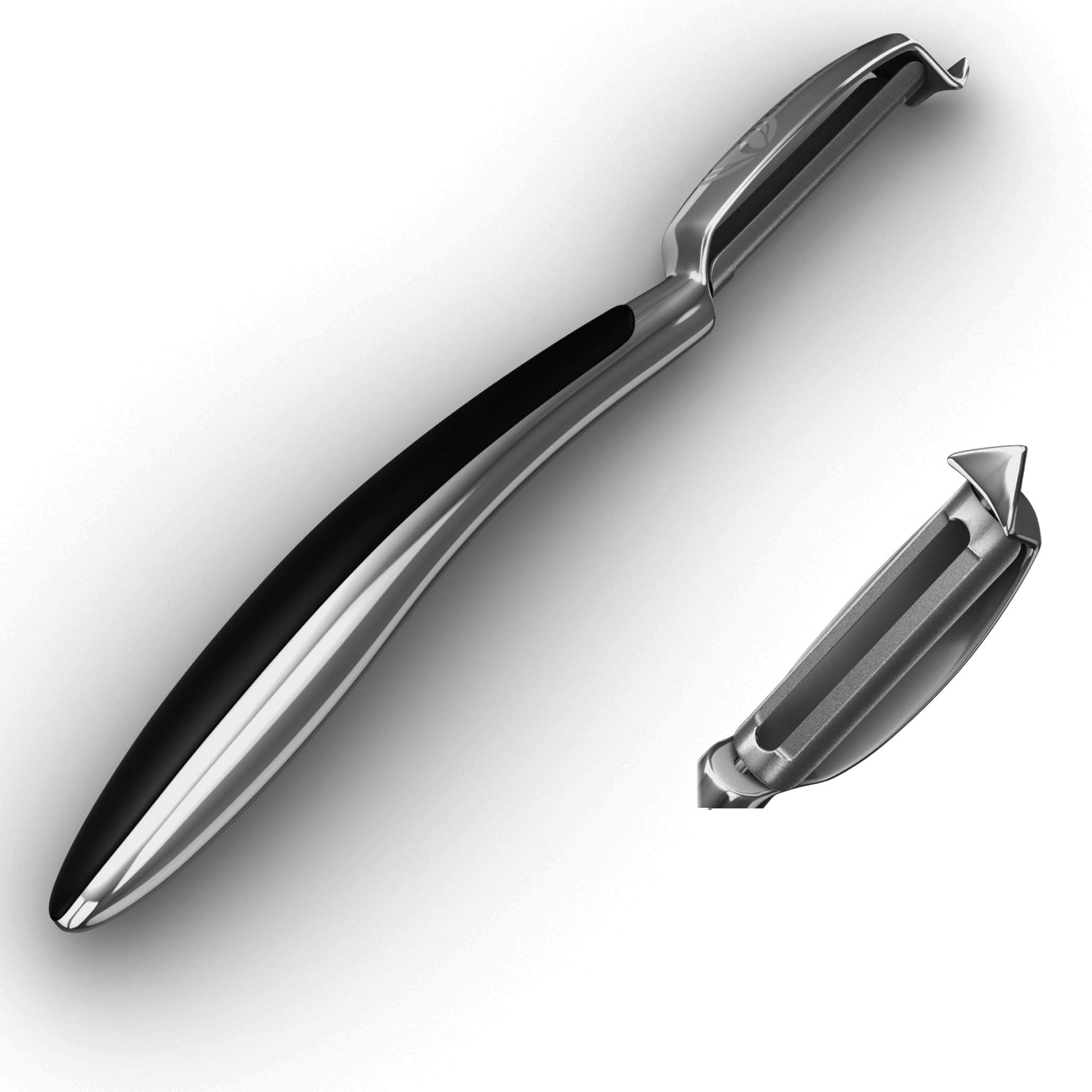 Cave Tools Julienne Swivel Vegetable Peeler for Peeling Potatoes, Cucumbers, Carrots, and Veggies in the Kitchen or at the Grill