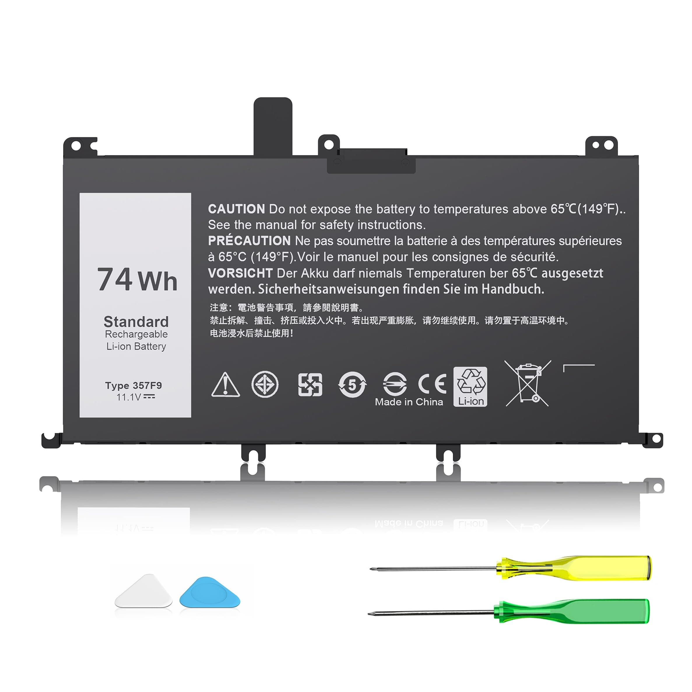 74WH 357F9 Laptop Battery Replacement for Dell Inspiron 15 7000 Gaming 15 7559 i7559 7557 i7557 5577 7567 5576 7566 INS15PD Series P65F P65F001 P57F P57F003 71JF4 071JF4 0GFJ6 0357F9