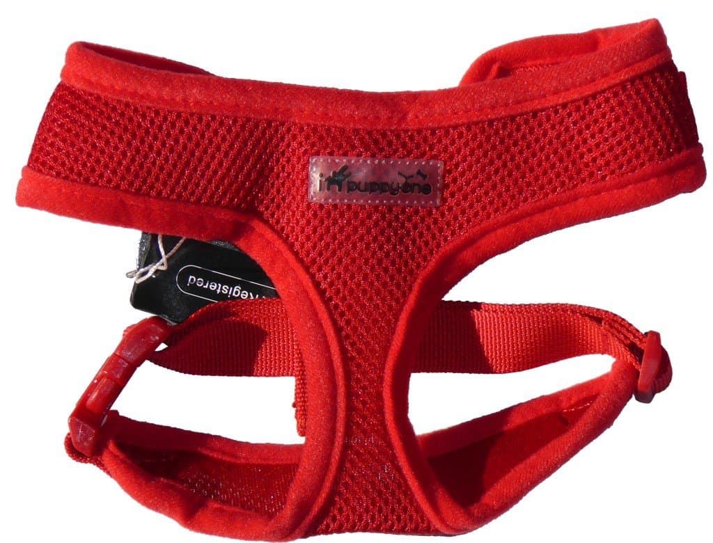 IPuppyone Adjustable Dog Soft Harness "Air Flex" Medium Red