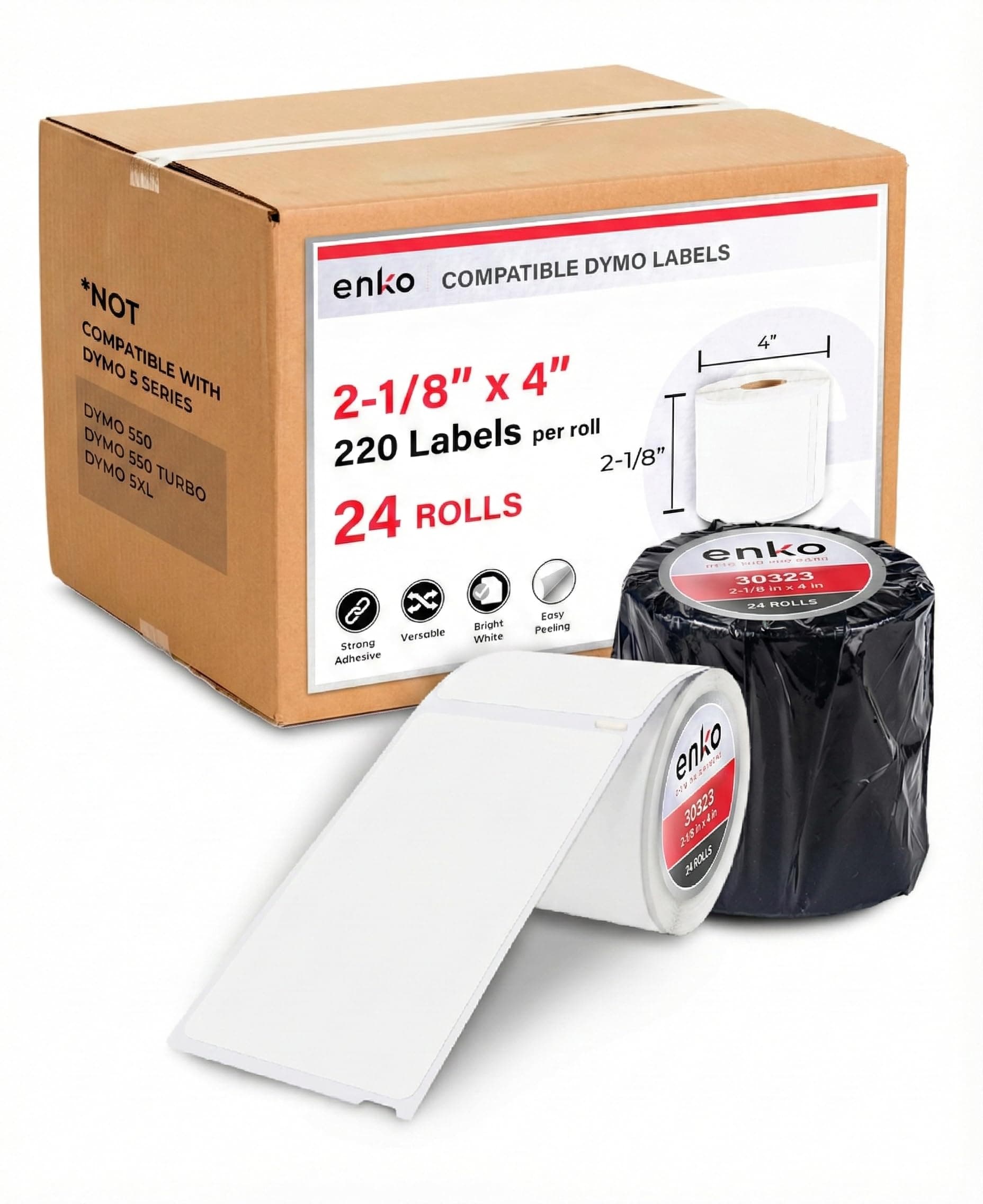 enKo Products DYMO 30323 Labels Parent 24 Rolls, 5280 Labels