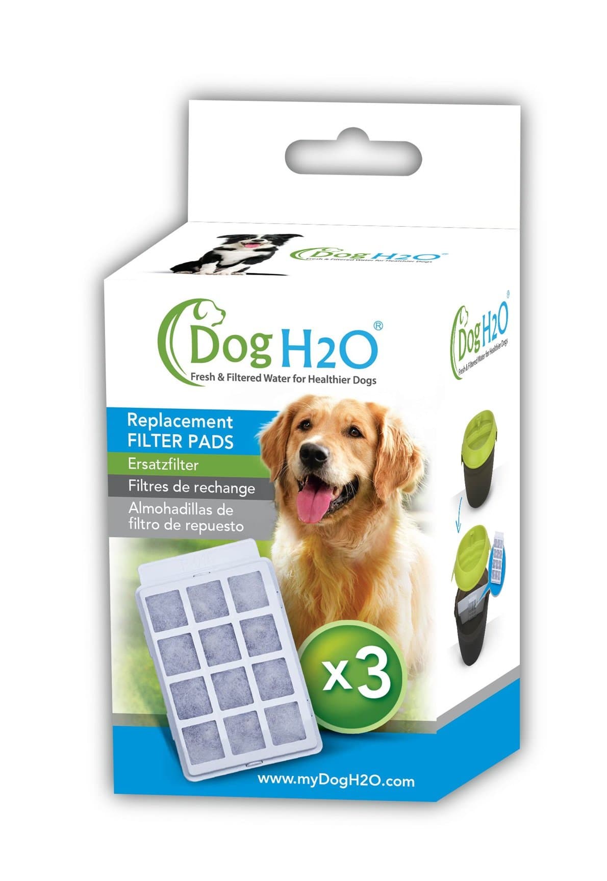 Dog H2O 3 Piece Replacement Filter Pads