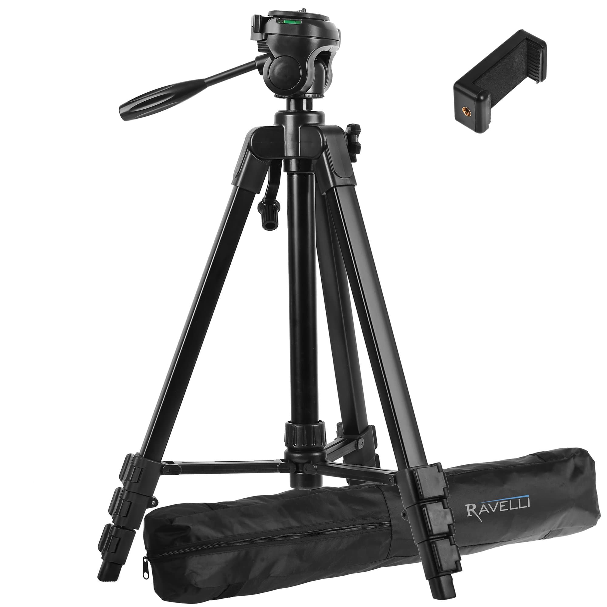 Ravelli APLT4 Digital Camera Tripod (Black 952.5g, Aluminium, Plastic, black)