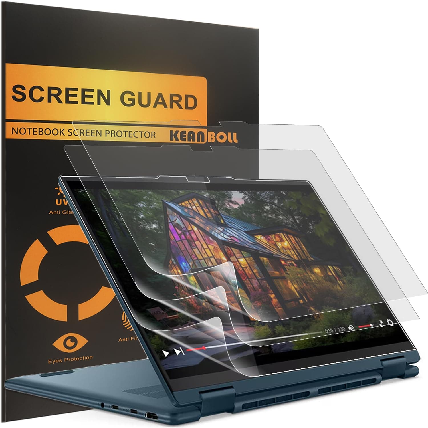 KEANBOLL 3-Pack Designed for Lenovo Yoga 7 / 7i 14" 2-in-1 Touchscreen Laptop Screen Protector (14IML9/14AHP9/14ARP8/14IRL8), Anti Glare and Anti Fingerprint (Matte) Shield