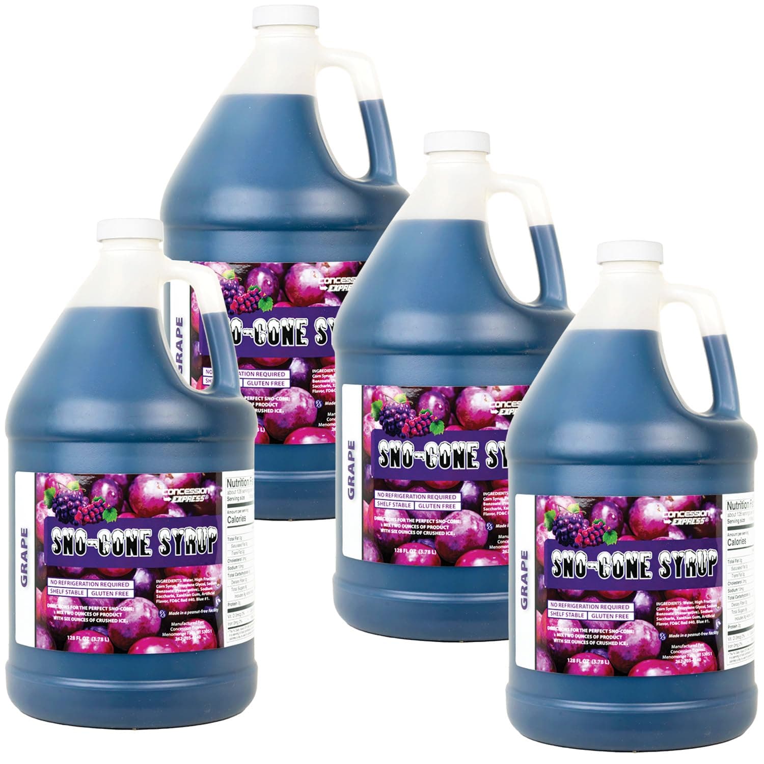 Grape Snow Cone & Shave Ice Syrup-case-4 Gallons