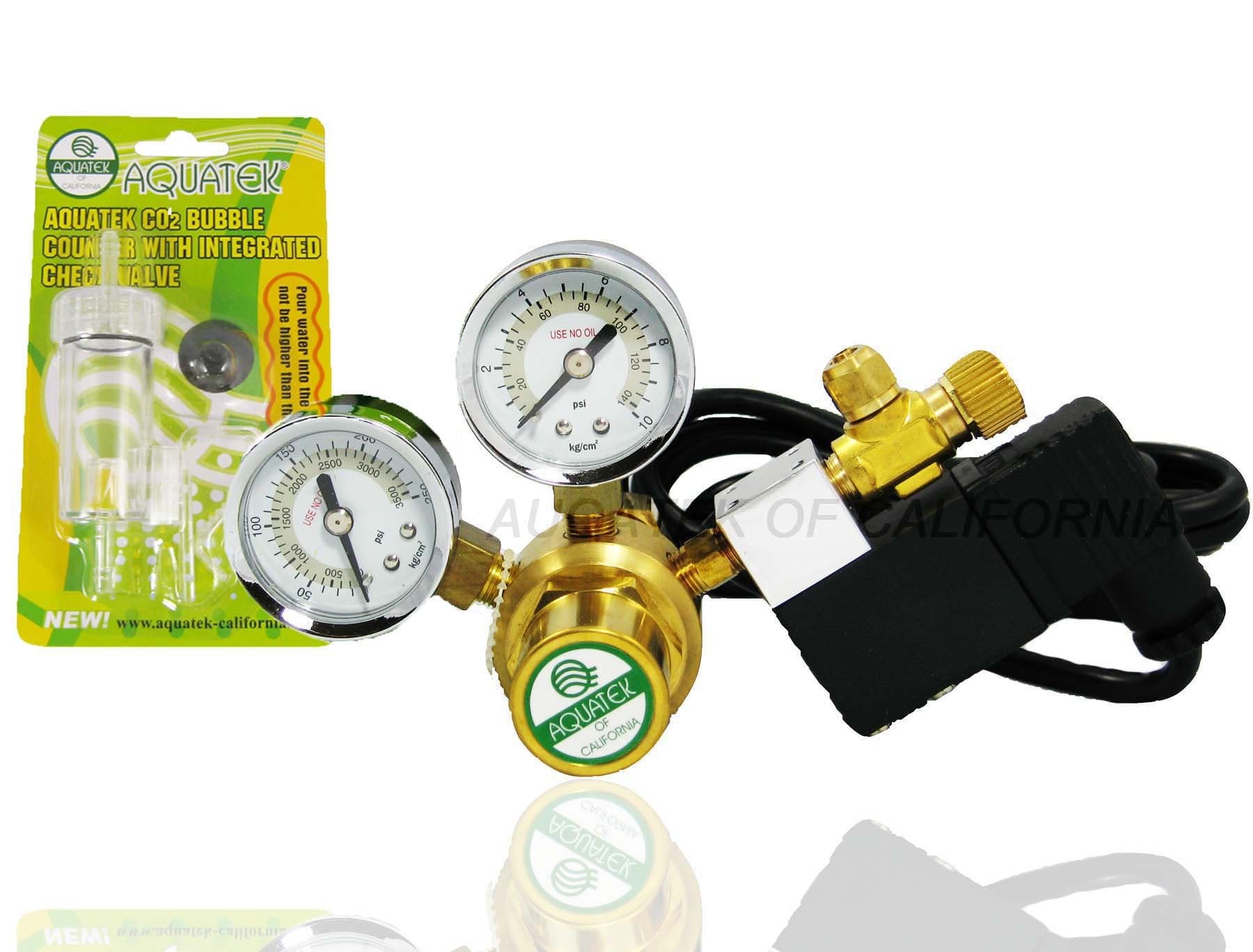 Basic AQUATEK CO2 Regulator with Cool Touch Solenoid