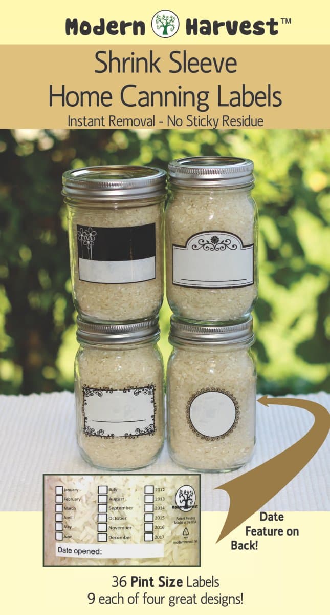 Heat Shrink Home Canning Labels Pint Jar Combo Pack