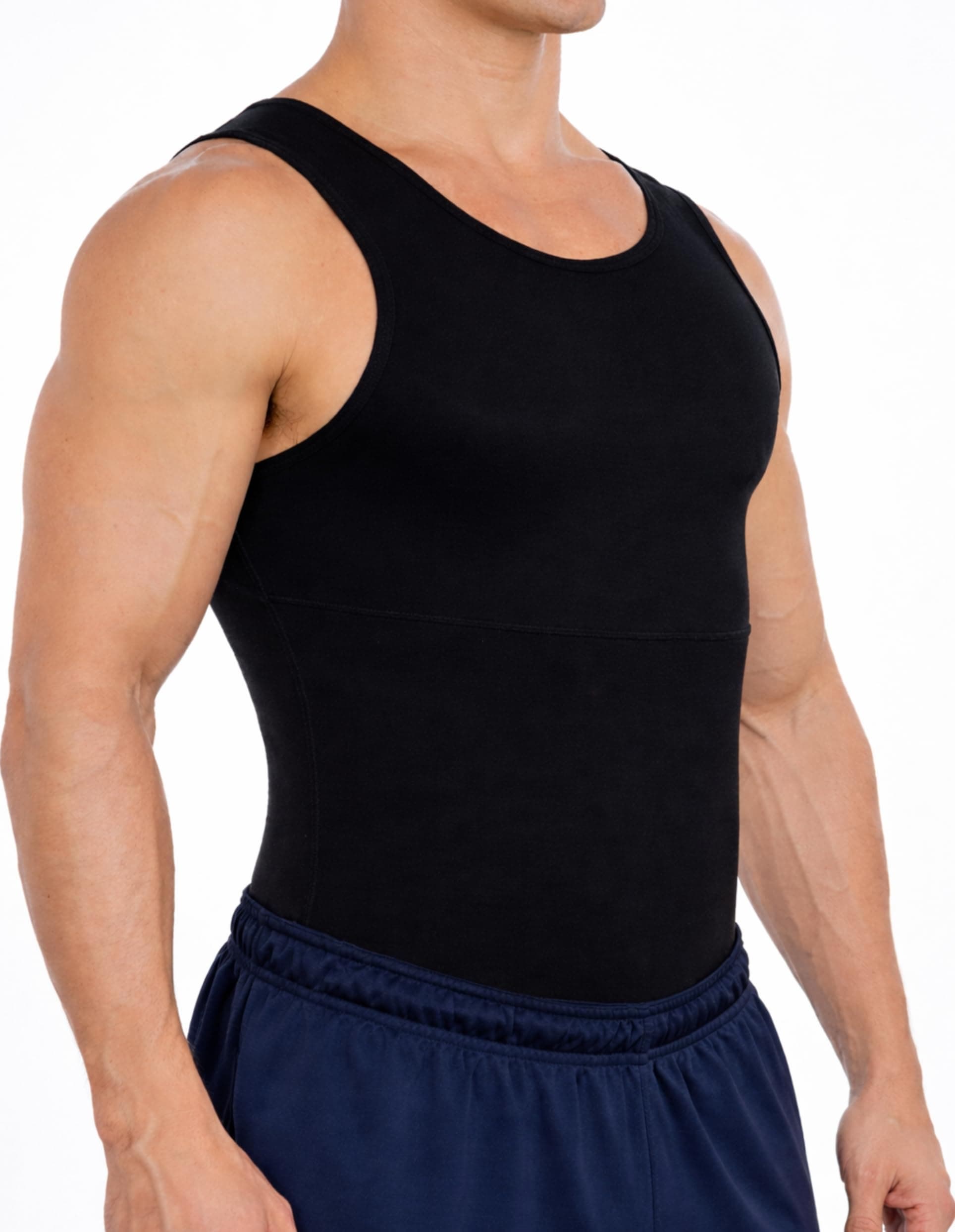 Original Max Men's Slimming Chest & Body Shaper Compression Shirt
