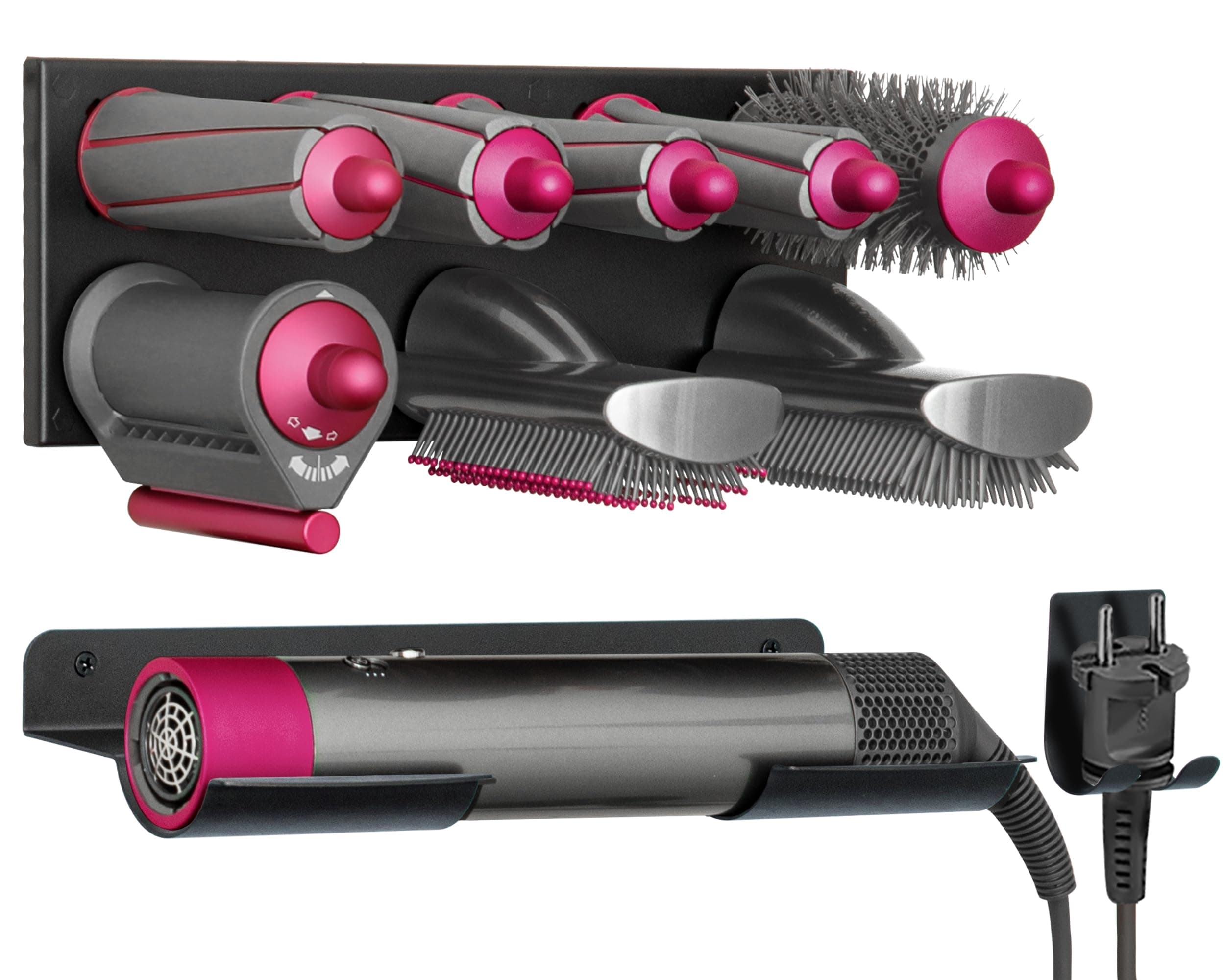 YOUSTOOStorage Holder for Dyson Airwrap Wall Mount Stand for Dyson Air Wrap Curling Iron Accessories Organizer for Dyson Wrap Bracket Rack Bathroom Bedroom