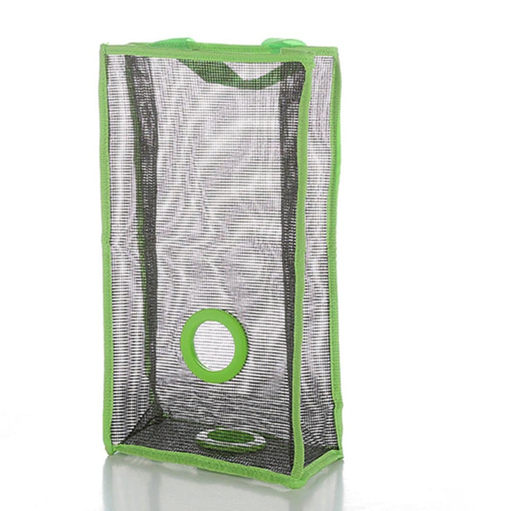 Kitchen Hanging Bag Reusable Organic Storage Pockets Wall Door Closet Hanging Storage Bag Organizer (green, 30X14.5cm)