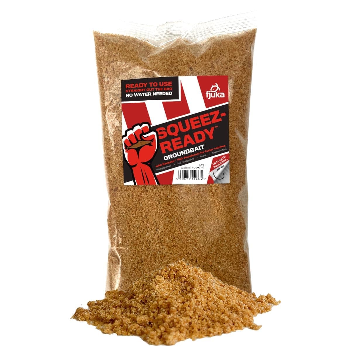 Squeez-Ready Groundbait | Ready-prepped Multi-use groundbait | Carp, F1s, tench, bream, roach etc | 500g Bag