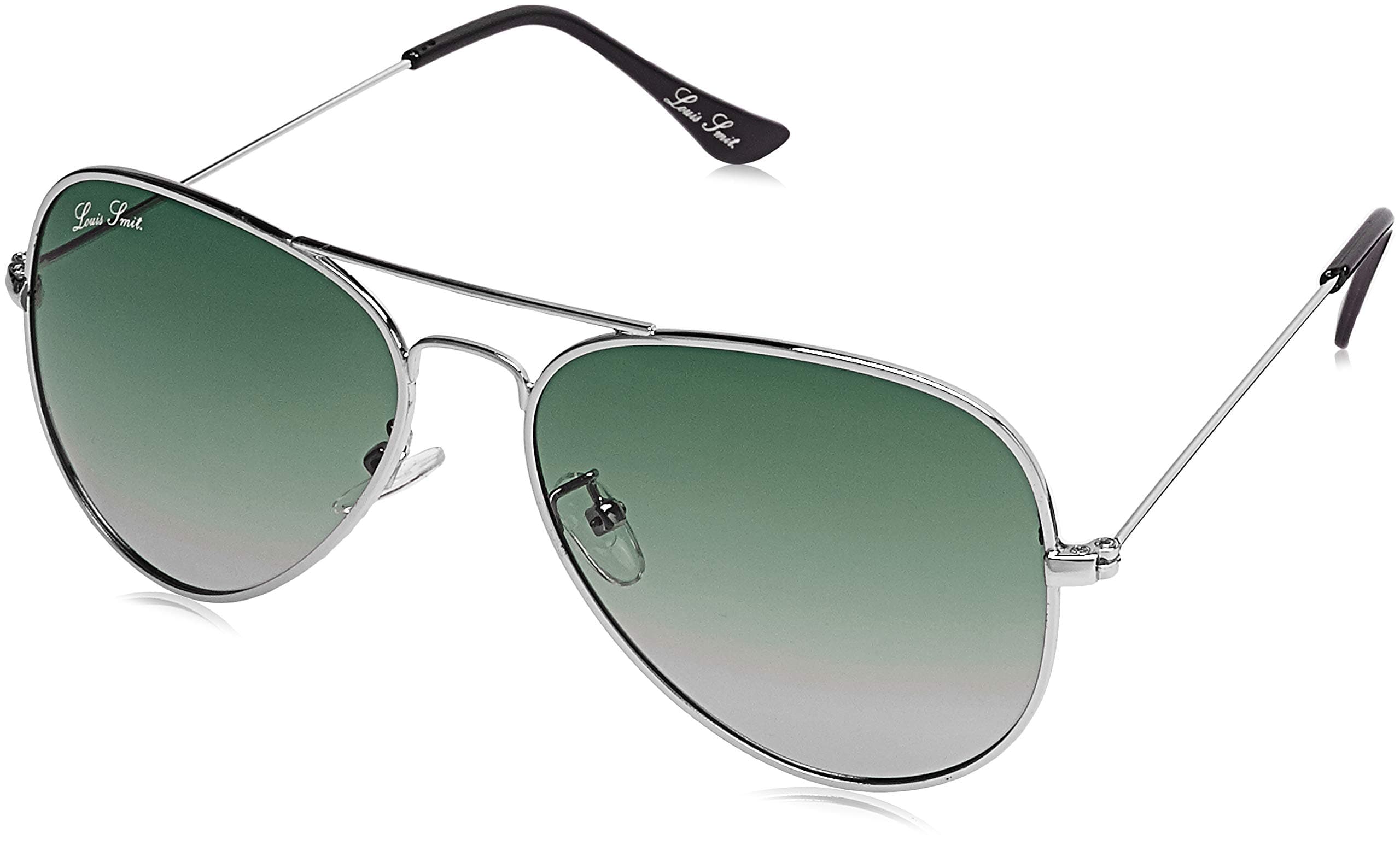 LOUIS SMIT Polarized Aviator Men's Sunglasses - (LS101 C15 58|58|Green Gradel Color Lens)